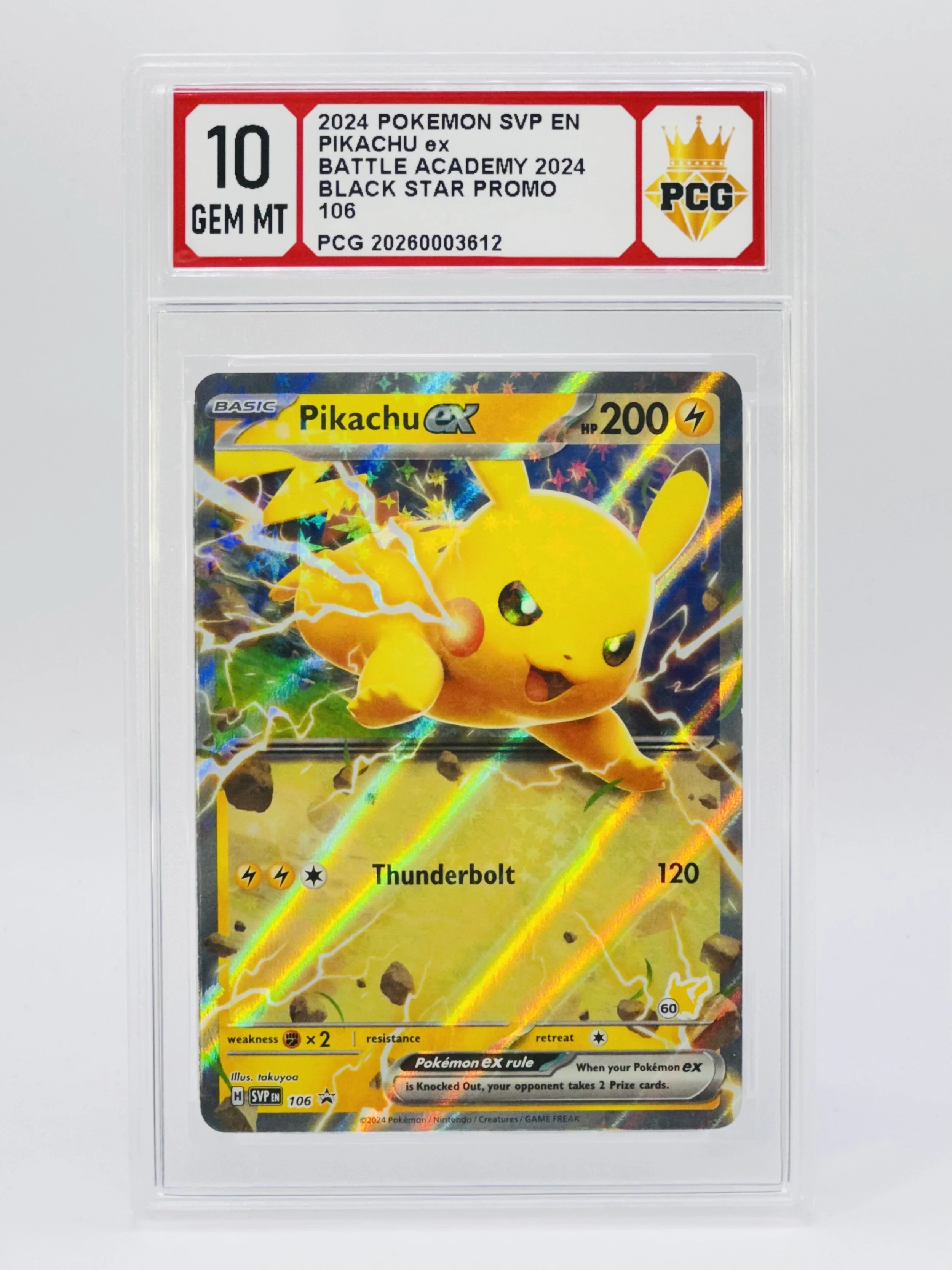 #20260003612 2024 PIKACHU EX 10 GEM MT