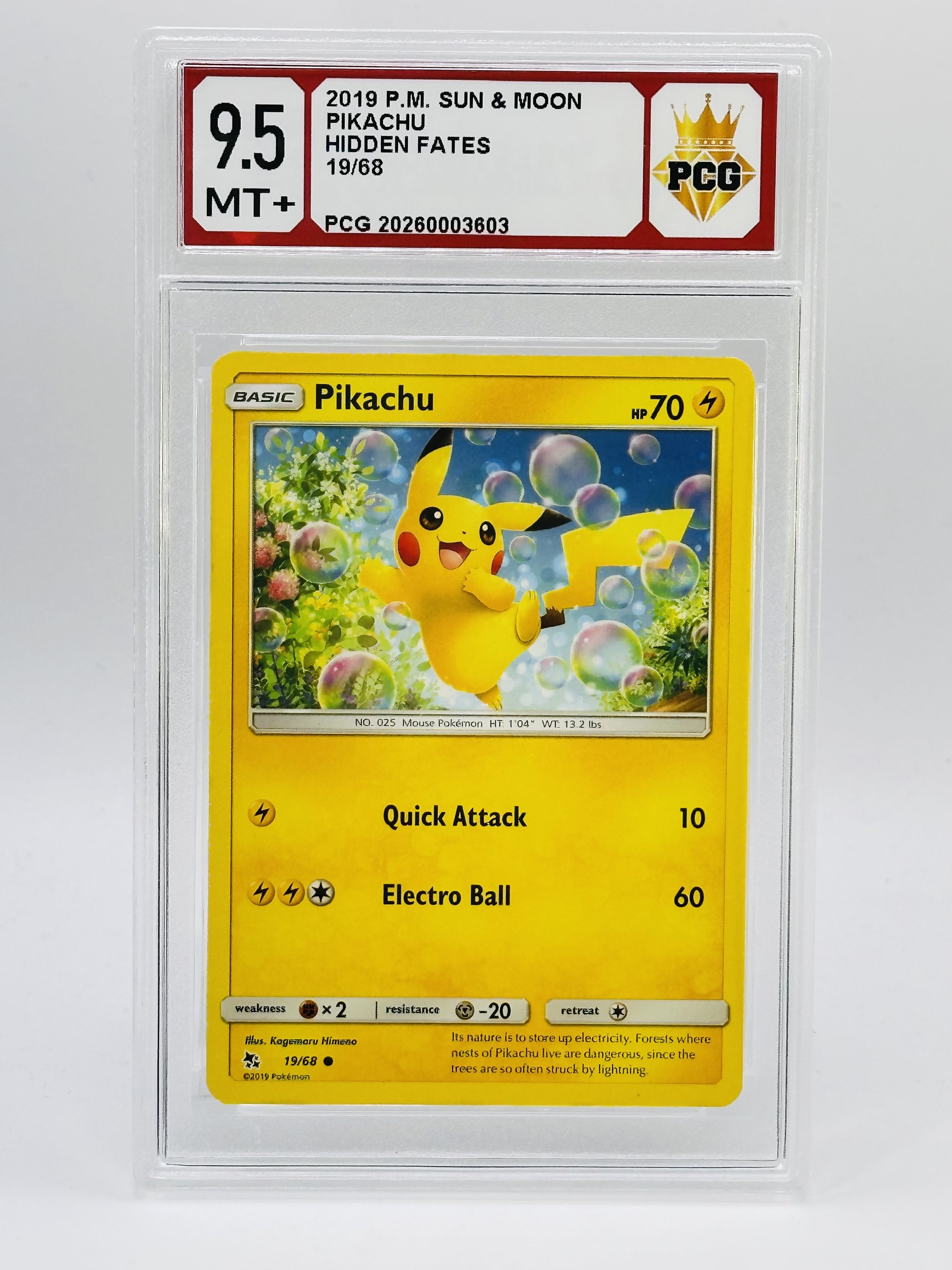 #20260003603 2019 PIKACHU 9.5 MT+