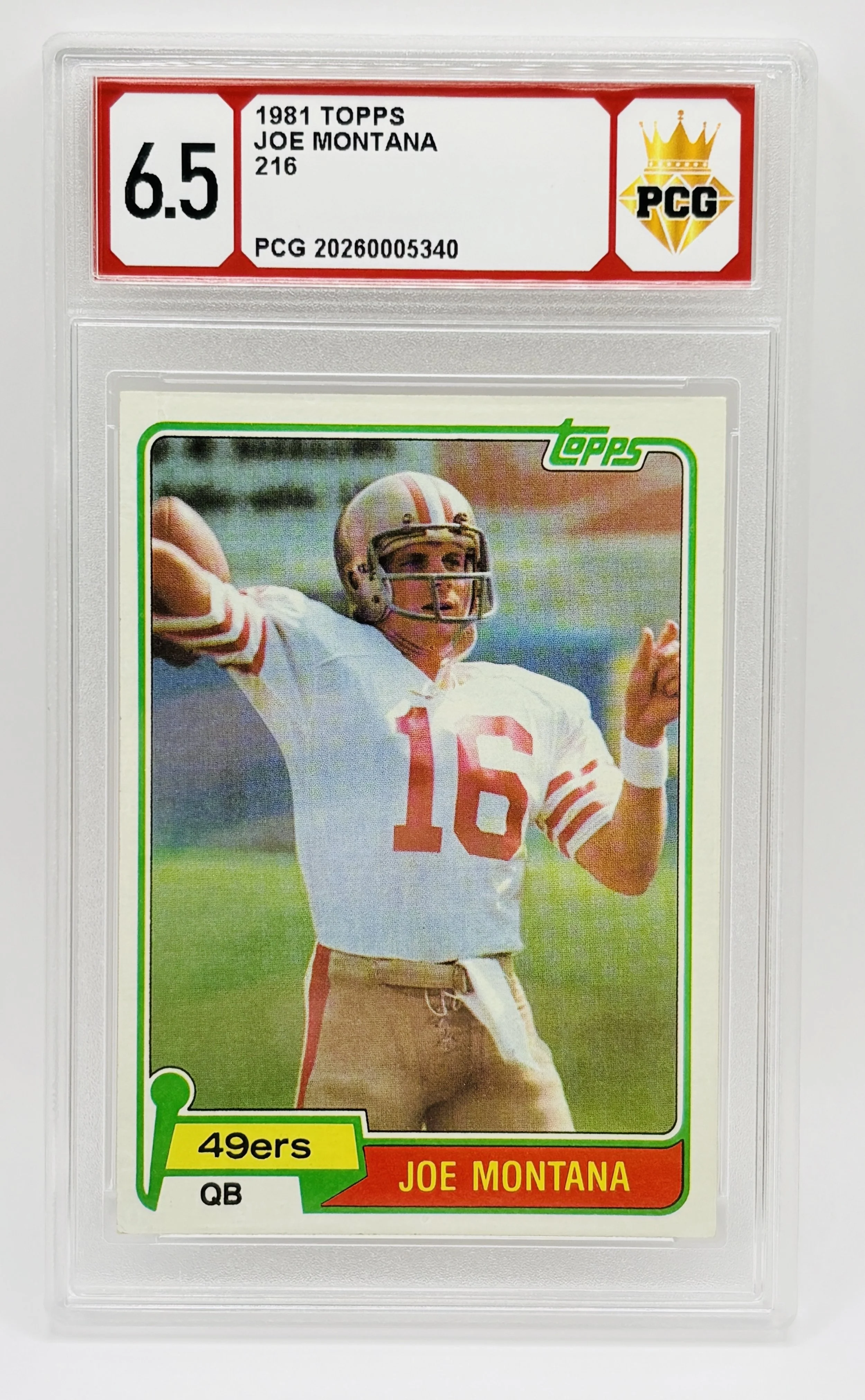 #20260005340 1981 JOE MONTANA 6.5