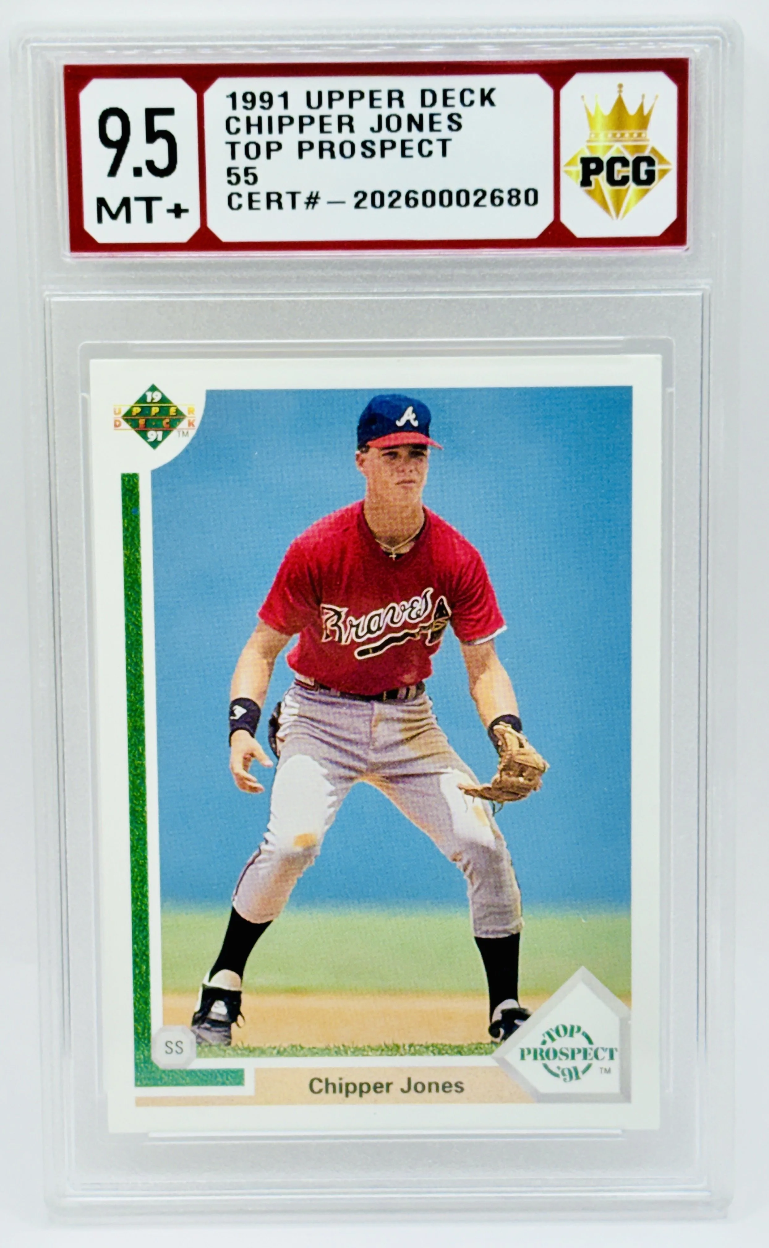#20260002680 1991 CHIPPER JONES RC 9.5 MT+
