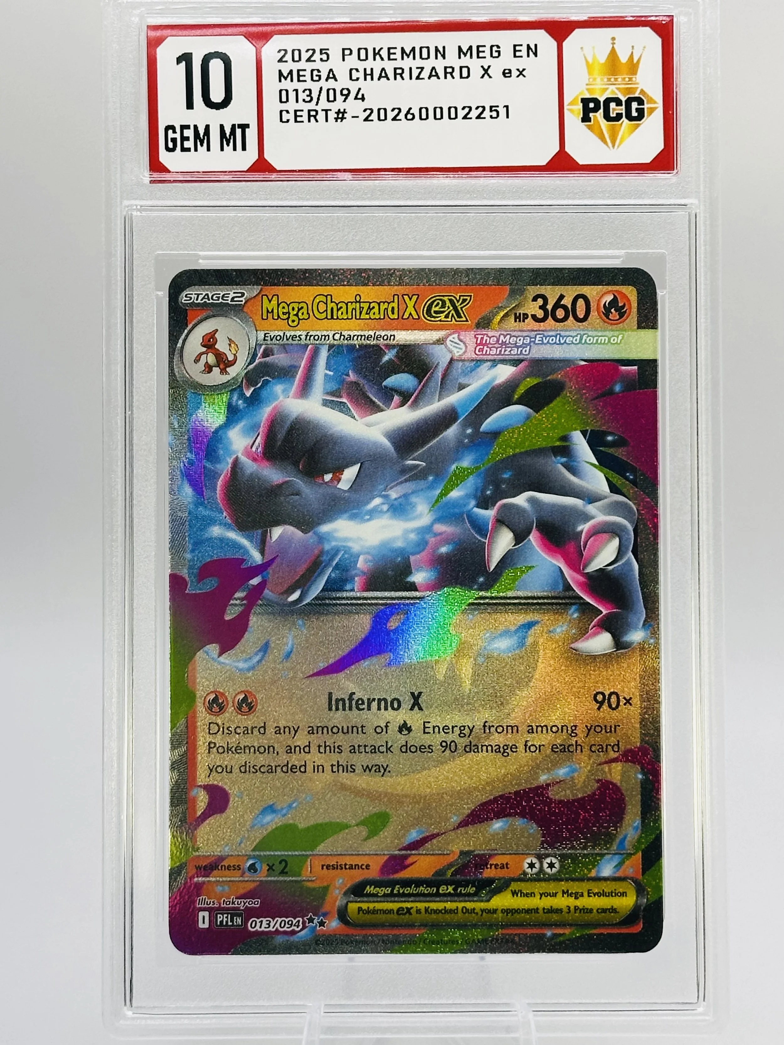 #20260002251 2025 MEGA CHARIZARD 10 GEM MT