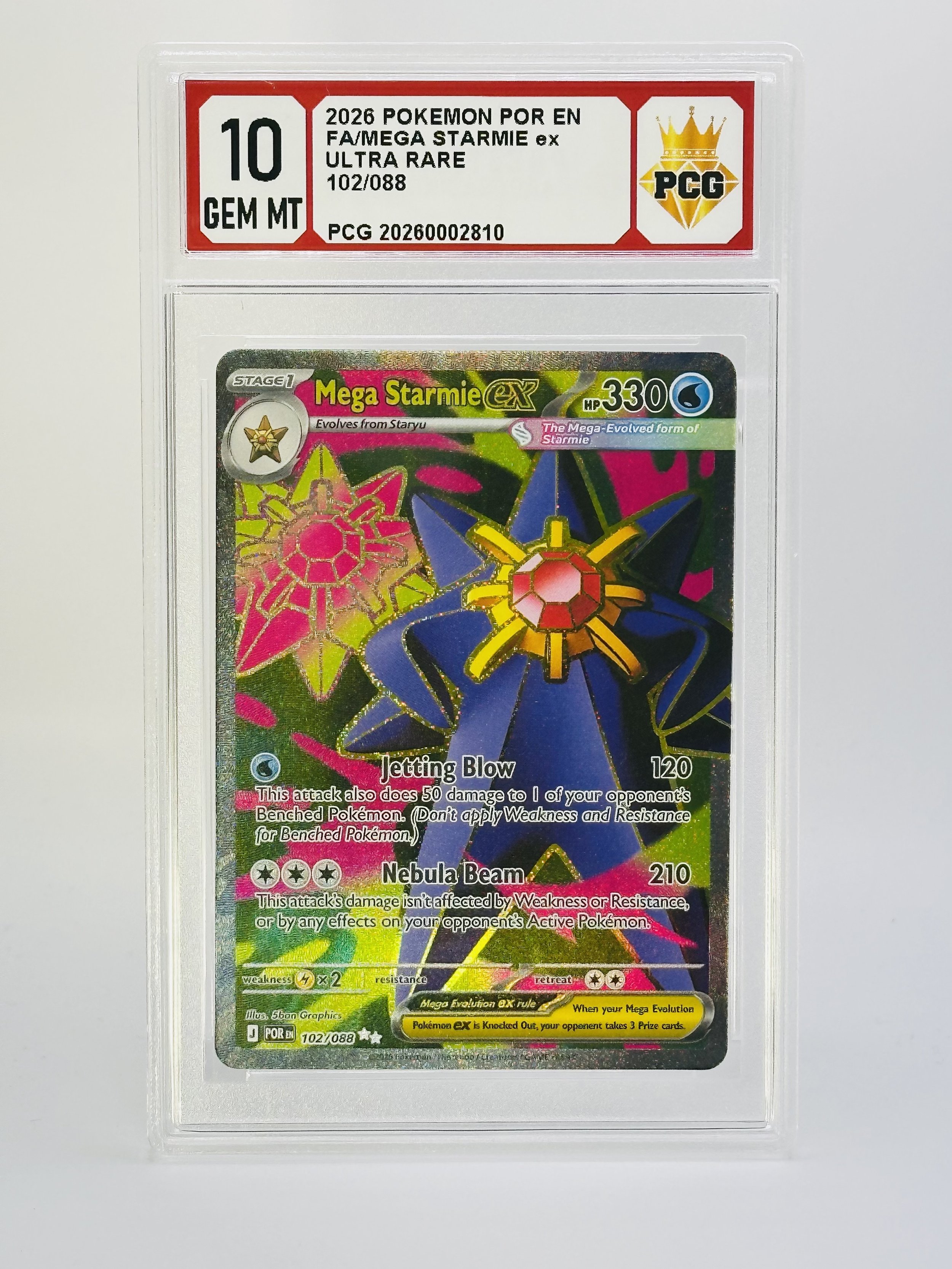 #20260002810 2026 FA/MEGA STARMIE EX 10 GEM MT