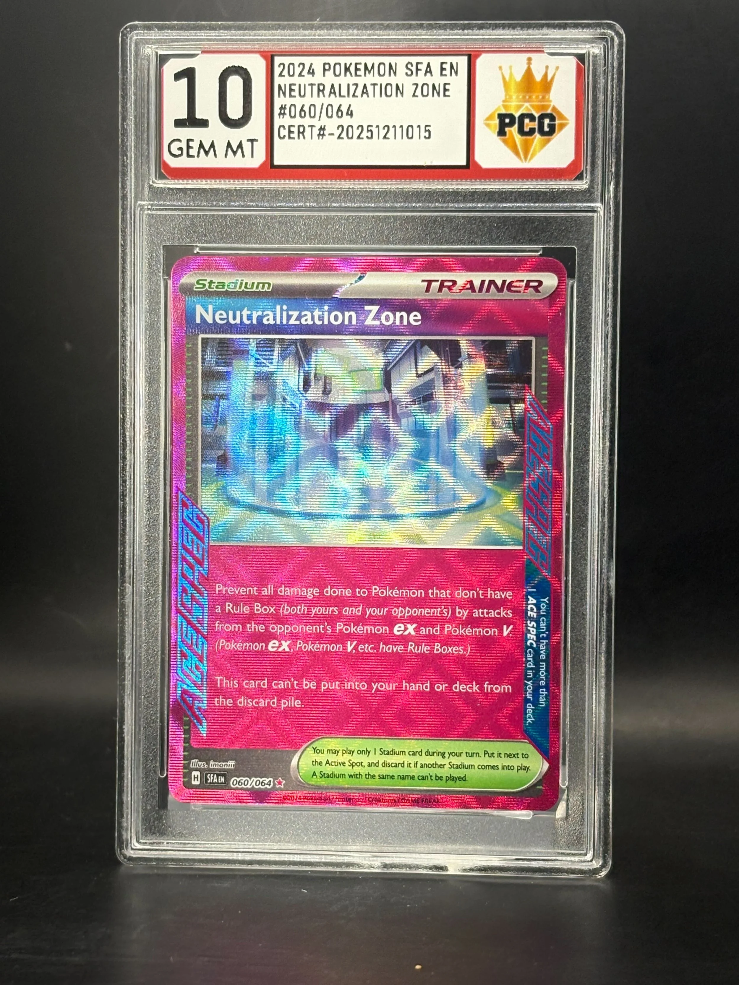 #20251211015 2024 POKEMON SFA EN NEUTRALIZATION ZONE 10 GEM MT