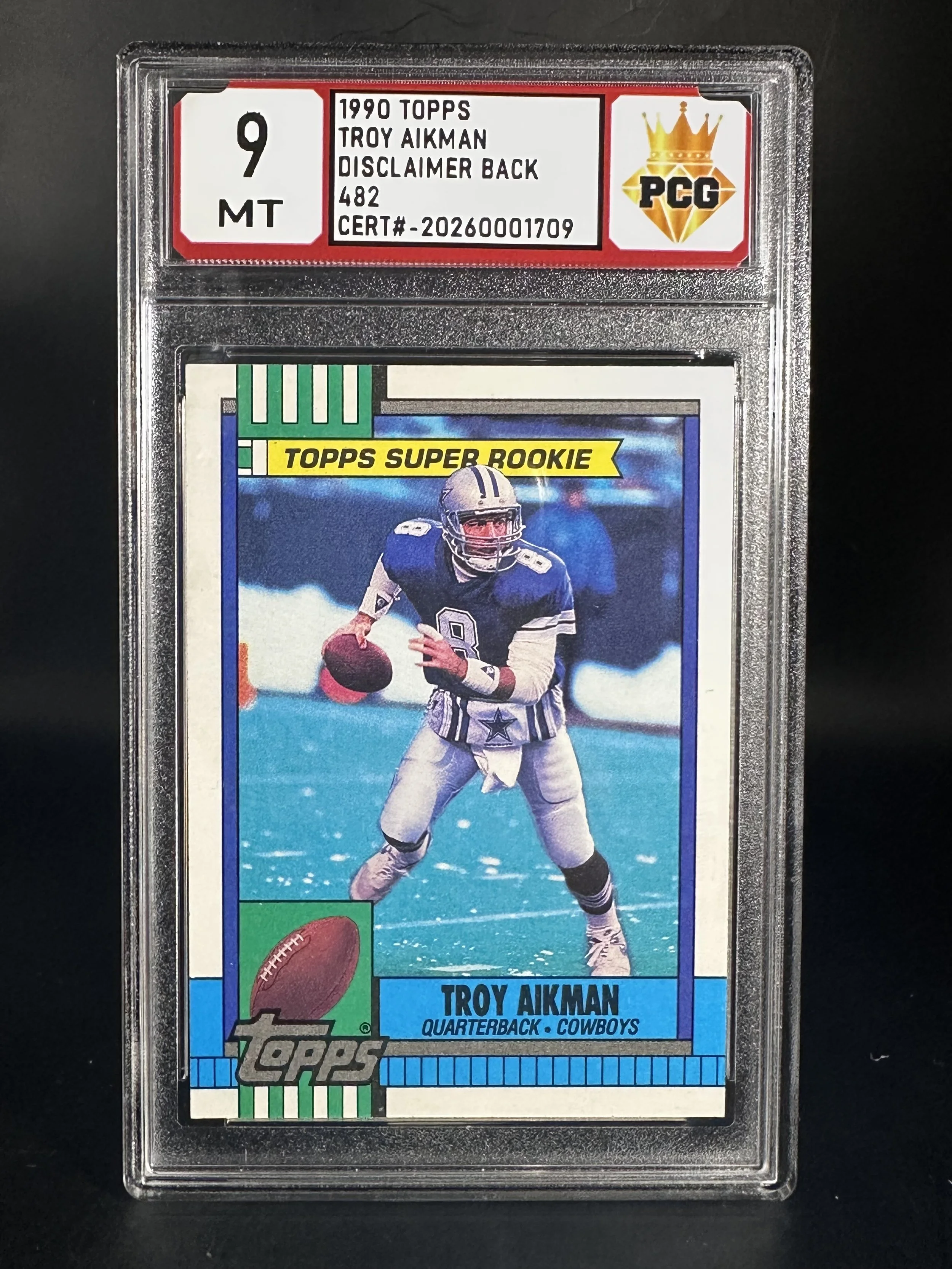 #20260001709 1990 TROY AIKMAN 9 MT