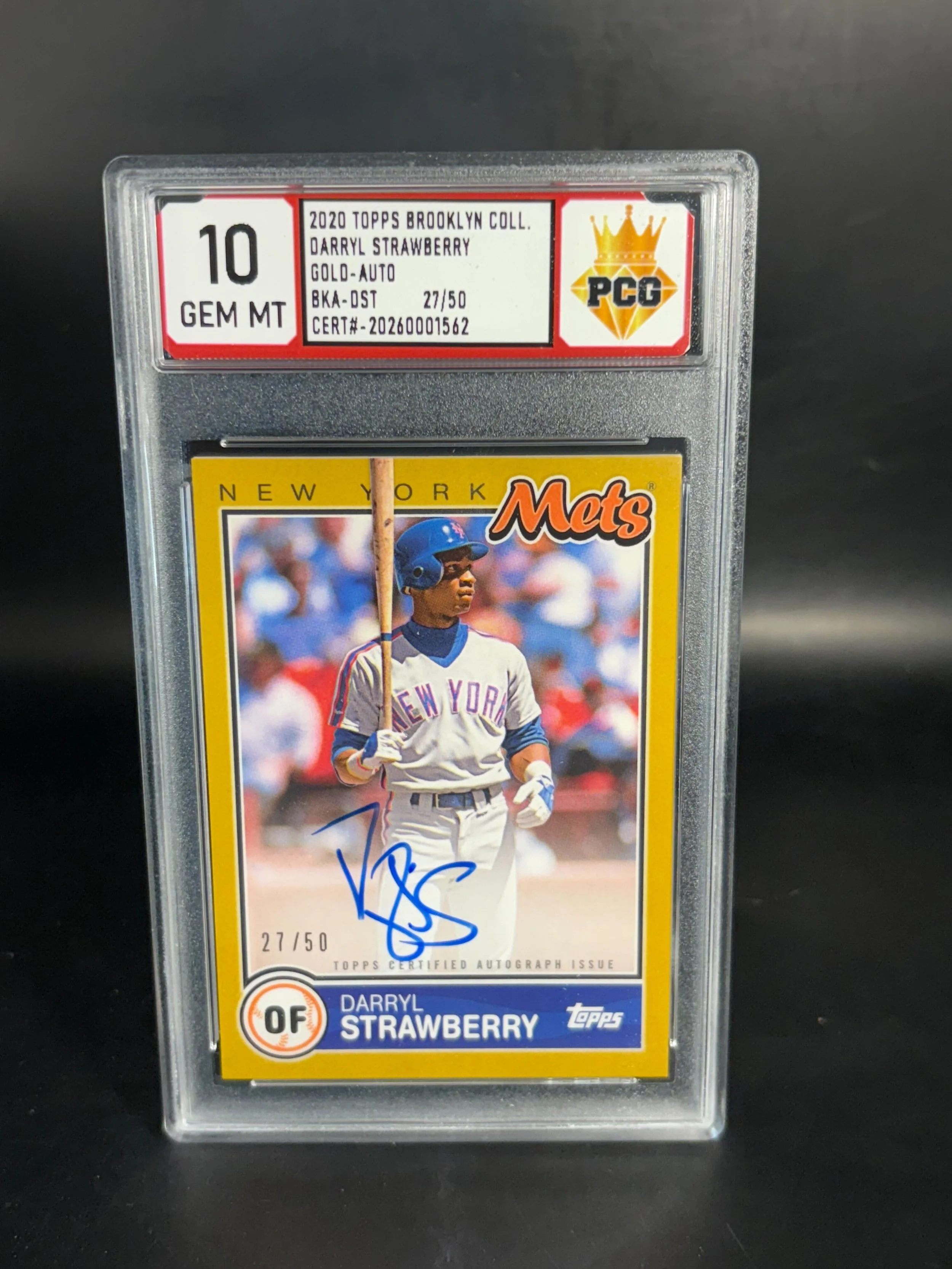 #20260001562 2020 DARRYL STRAWBERRY 10 GEM MT