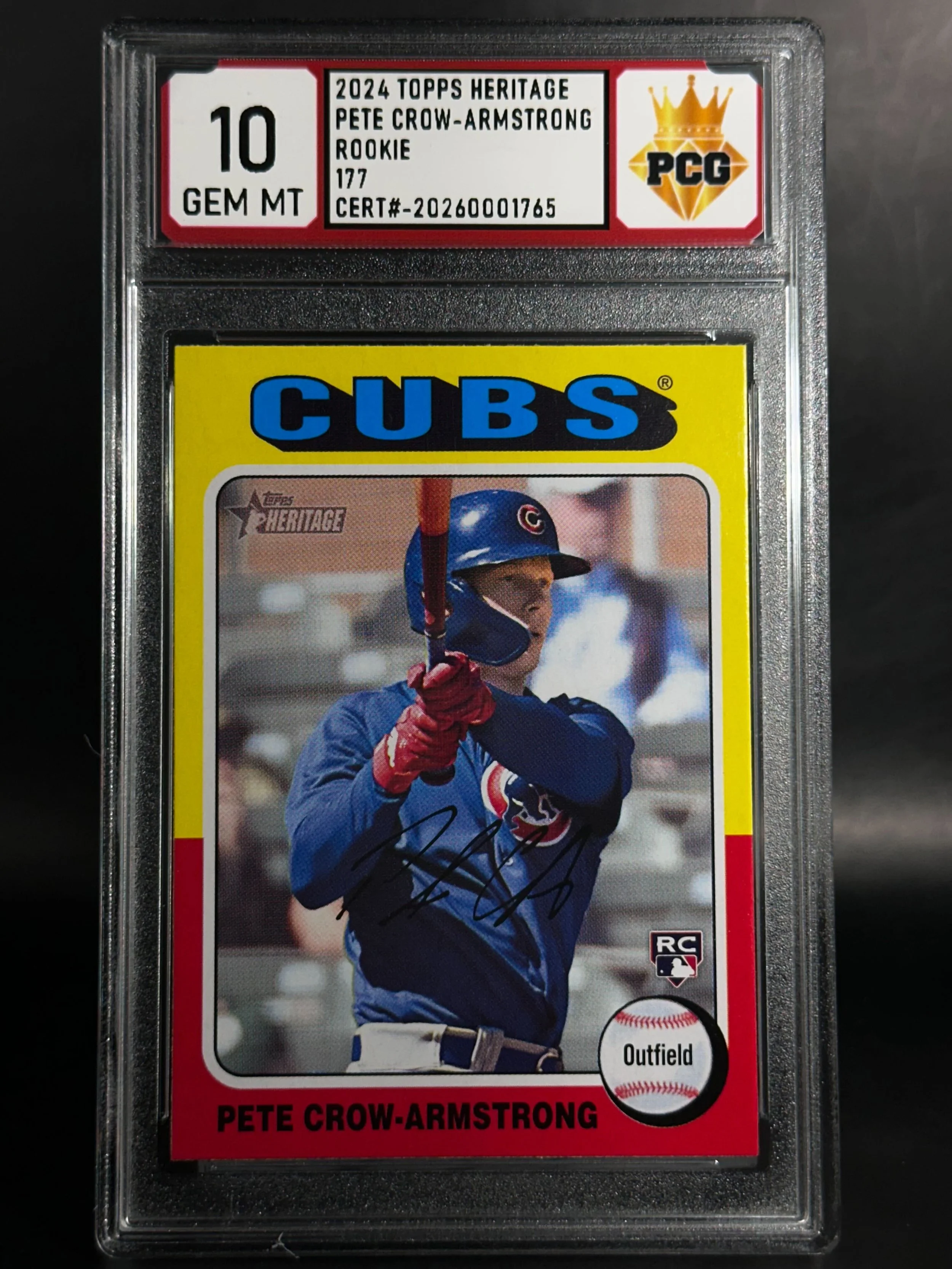 #20260001765  2024 PETE CROW ARMSTRONG RC 10 GEM MT