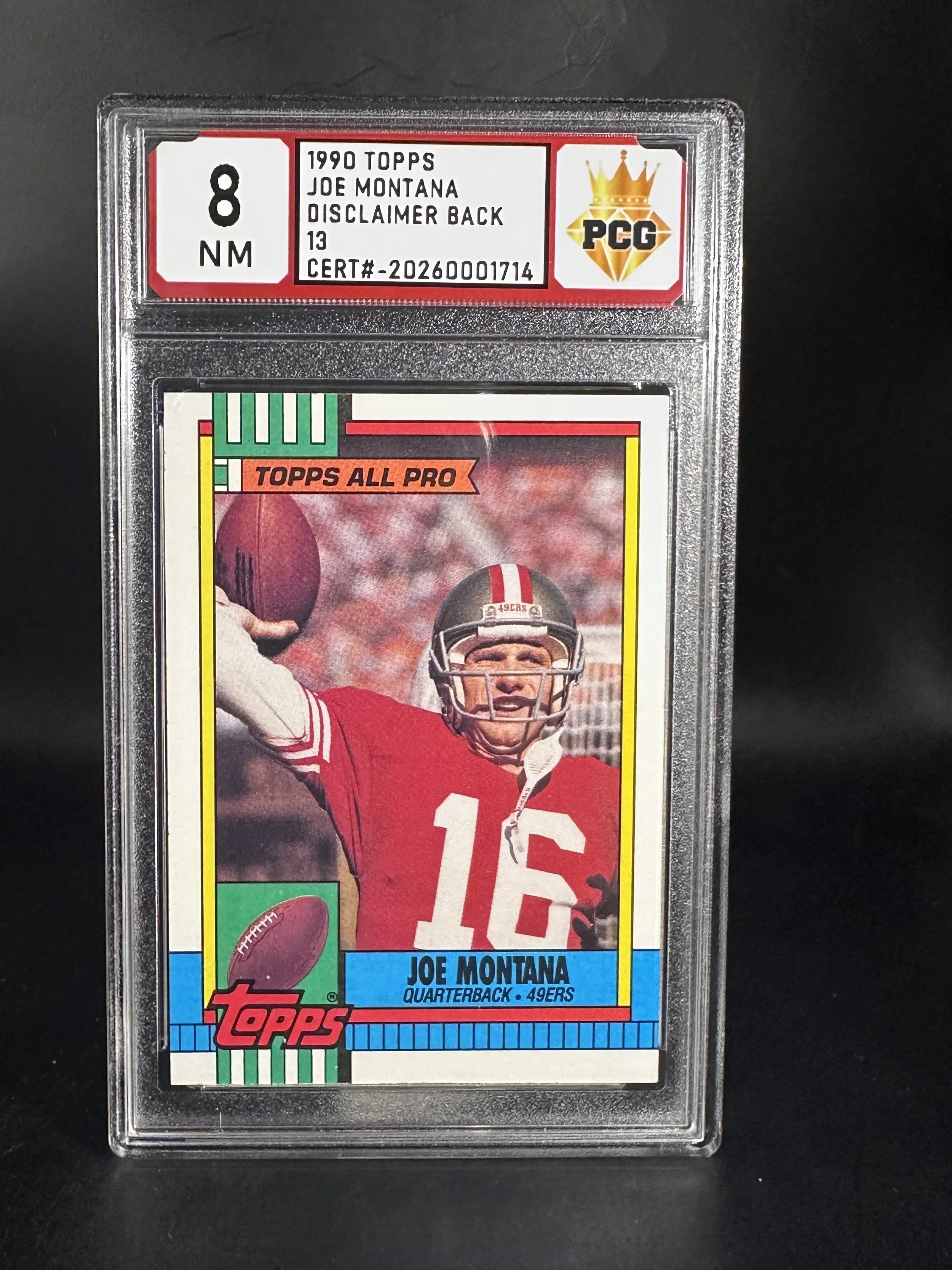 #20260001714 1990 JOE MONTANA 8 NM