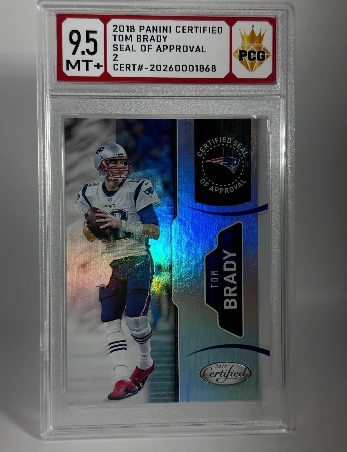 #20260001868 2018 TOM BRADY 9.5  MT+