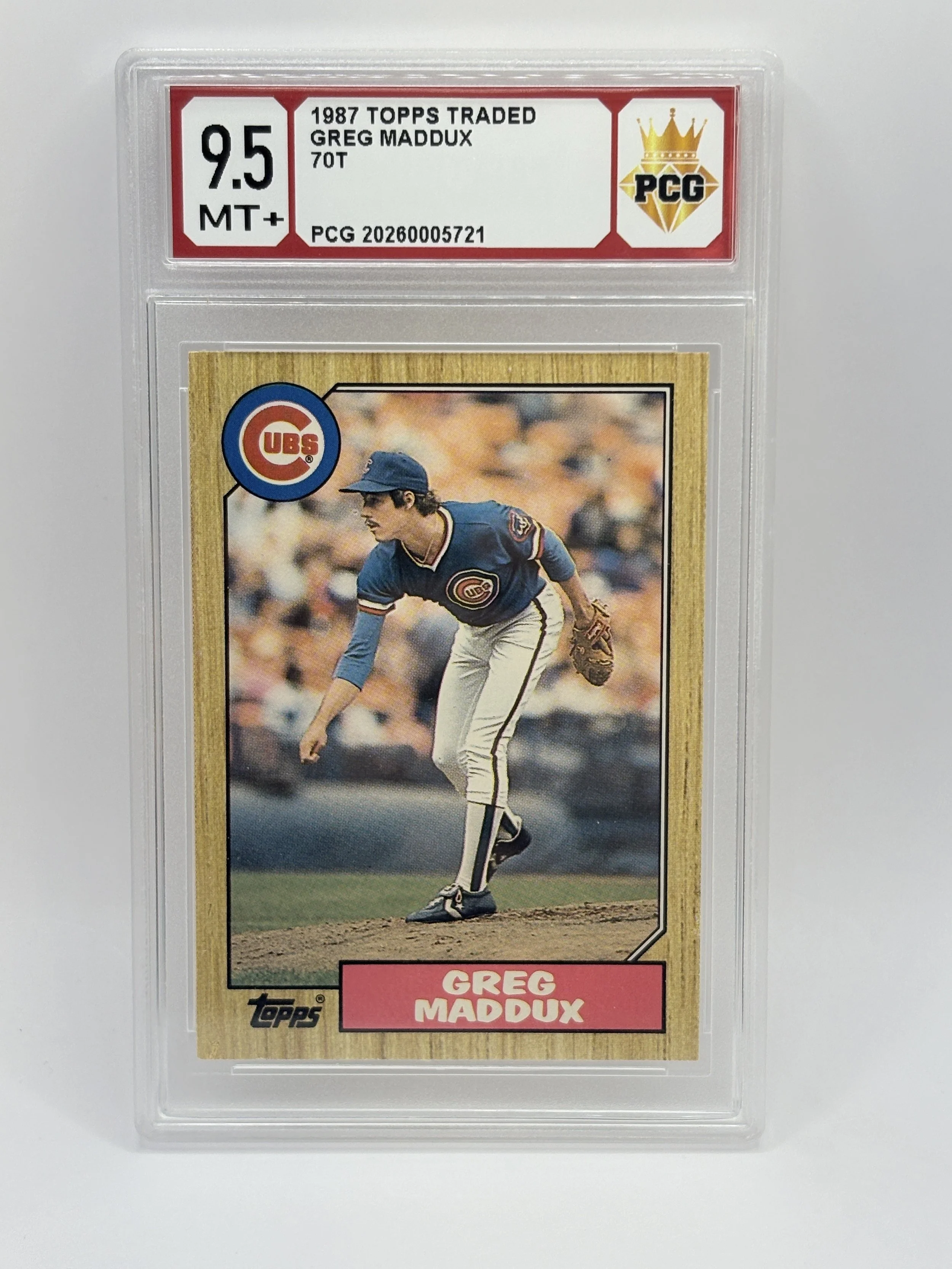 #20260005721 1987 GREG MADDUX 9.5 MT+