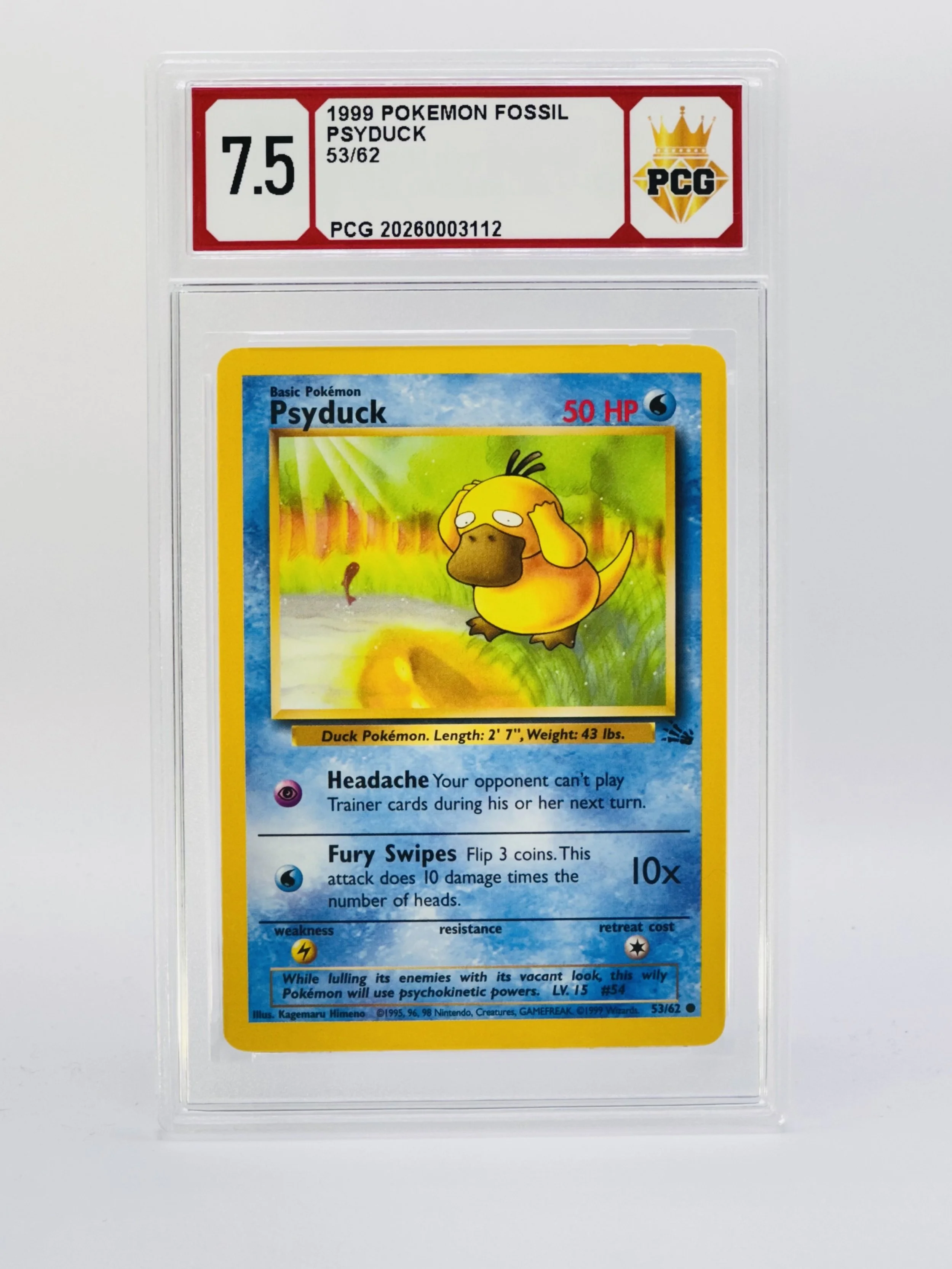 #20260003112 1999 PSYDUCK 7.5