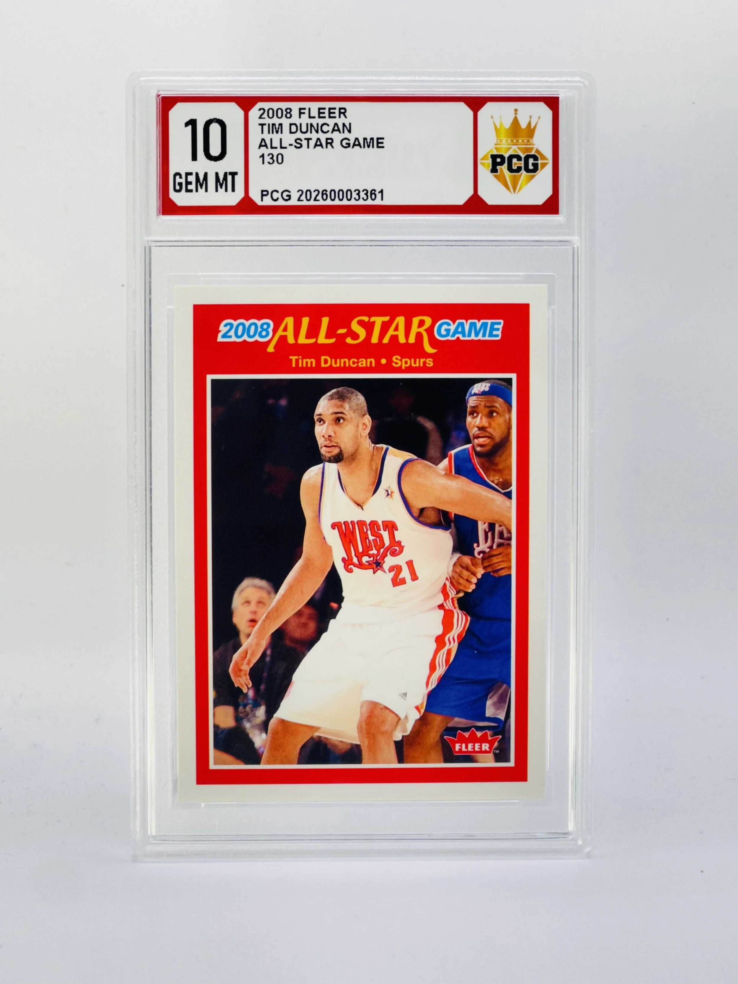 #20260003361 2008 TIM DUNCAN 10 GEM MT