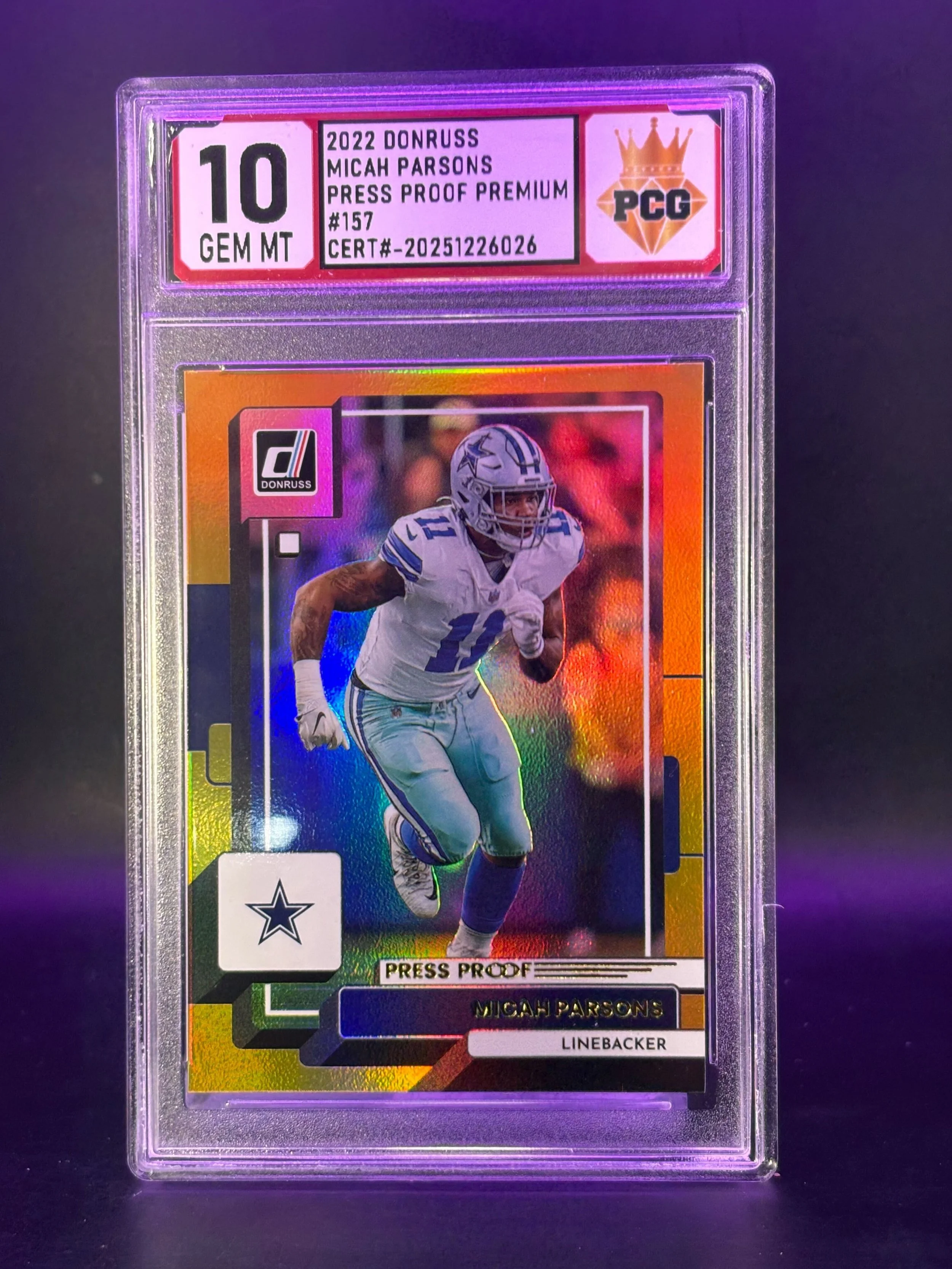 #20251226026 2022 MICAH PARSONS 10 GEM MT