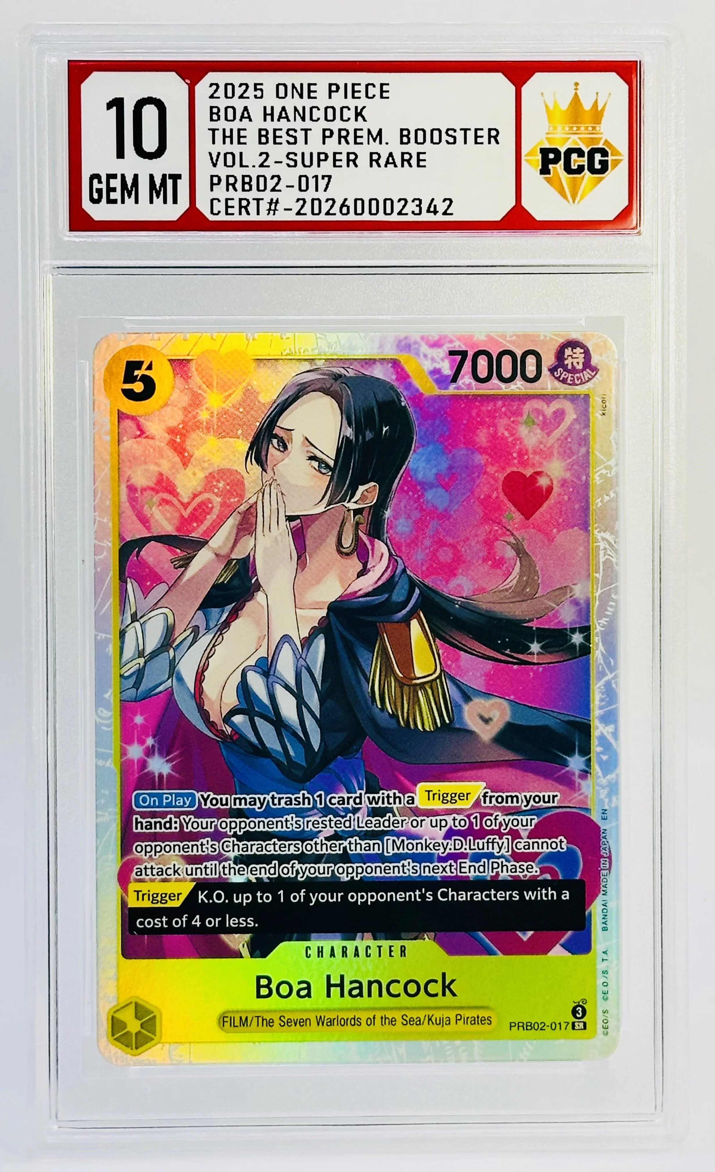 #20260002342 2025 BOA HANCOCK 10 GEM MT