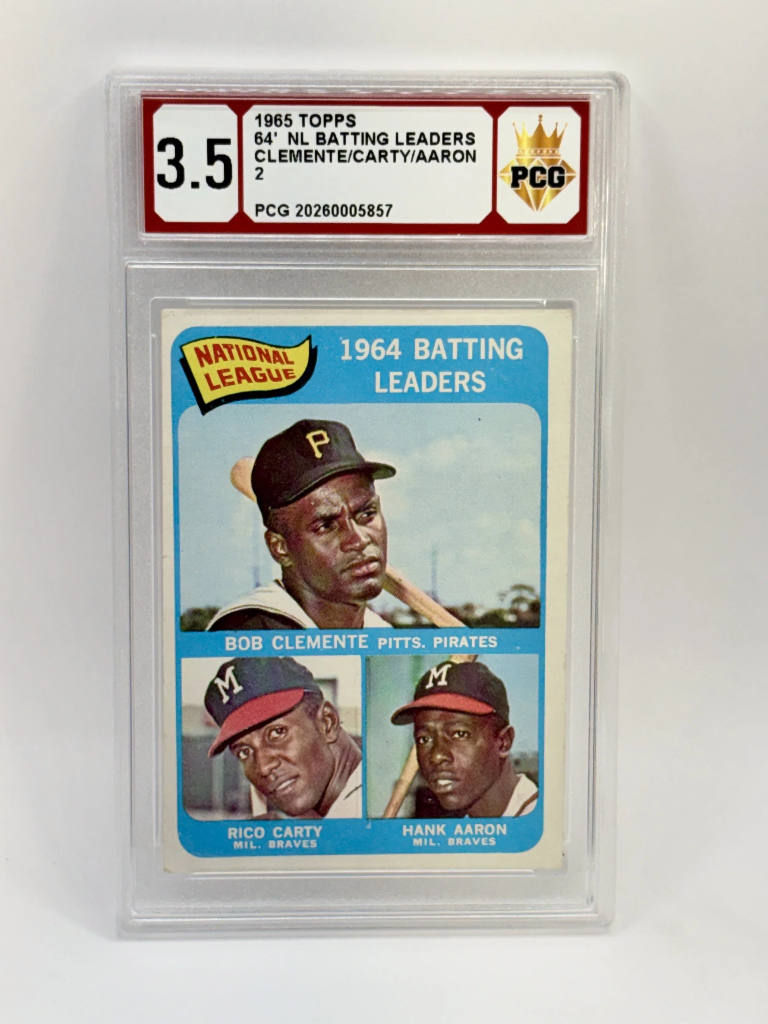 #20260005857 1965 64' NL BATTING LEADERS 3.5