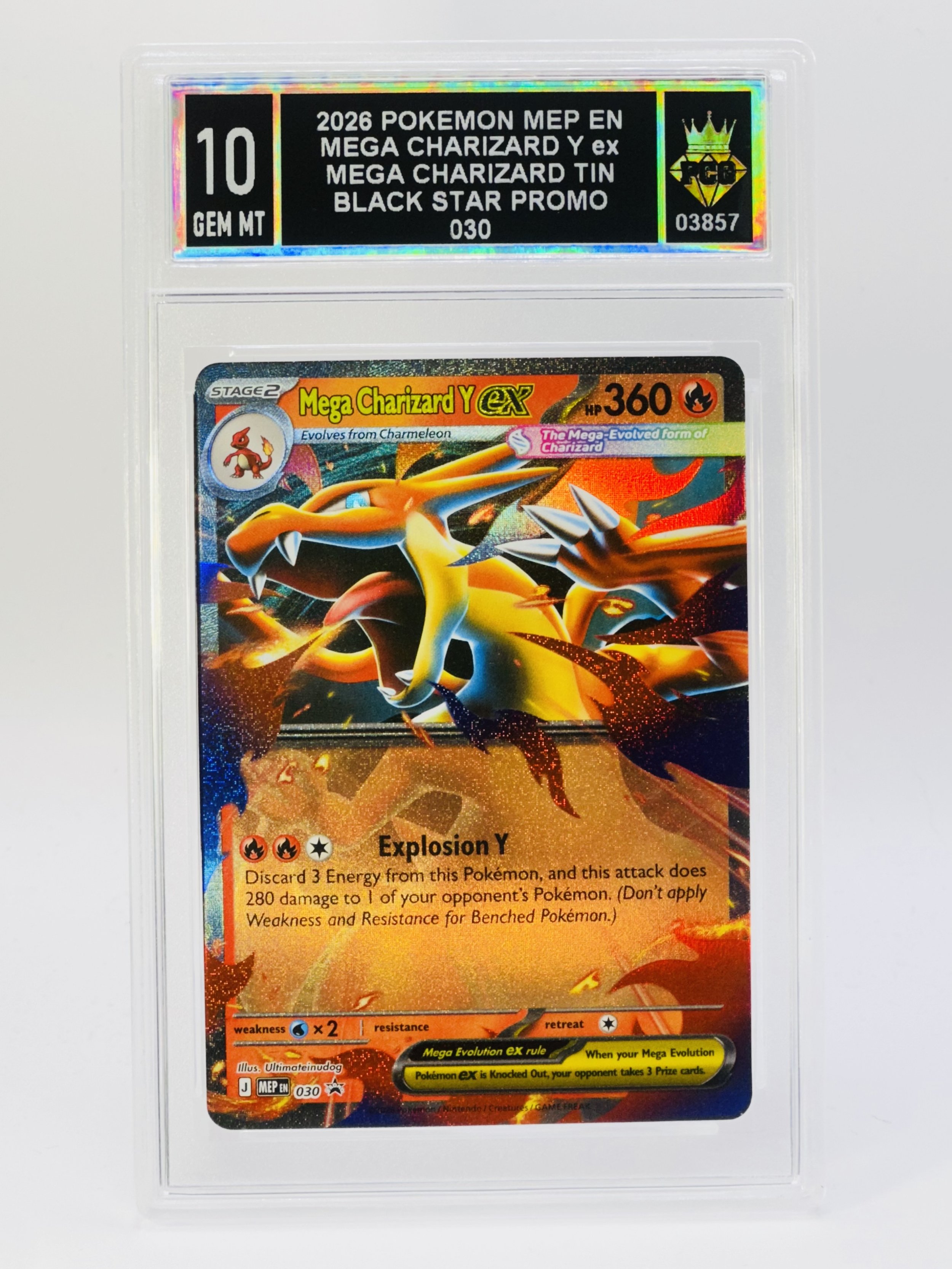 #20260003857 2026 MEGA CHARIZARD Y EX 10 GEM MT