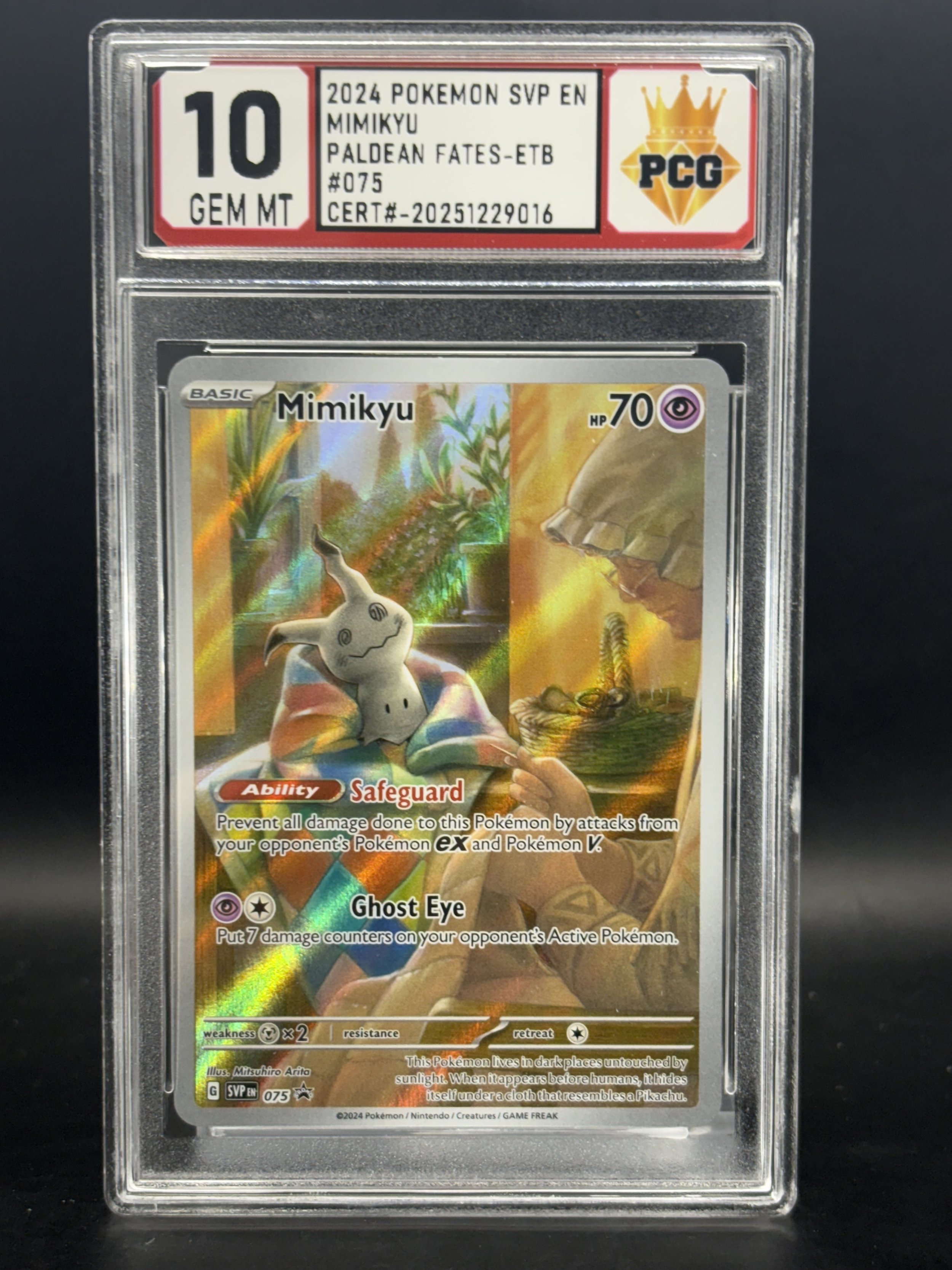 #20251229016 2024 POKEMON SVP EN MIMIKYU 10 GEM MT