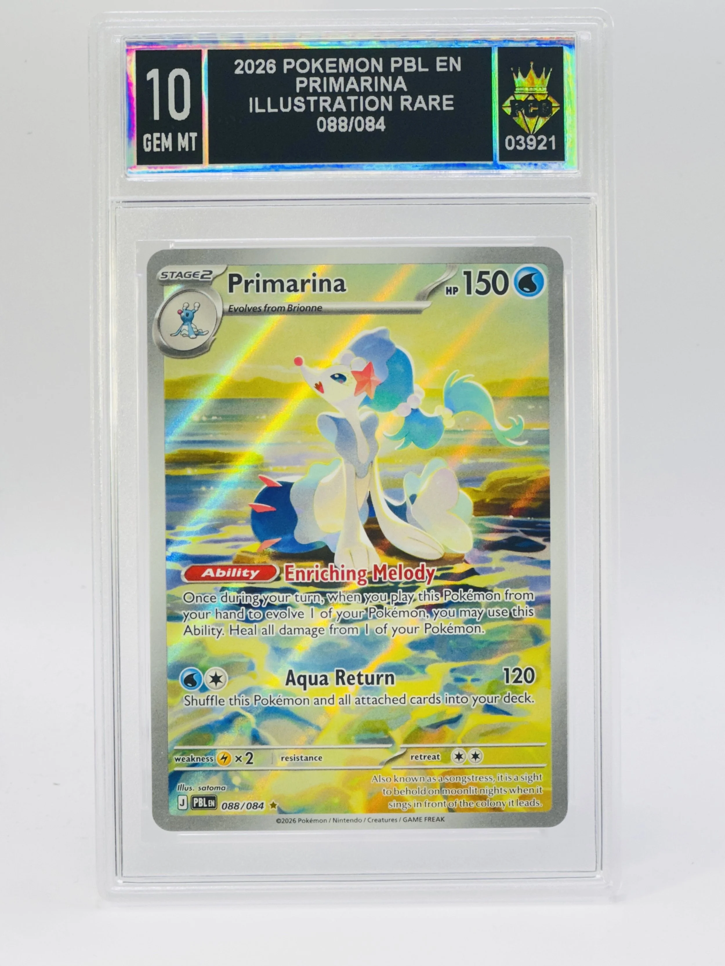 #20260003921 2026 PRIMARINA 10 GEM MT