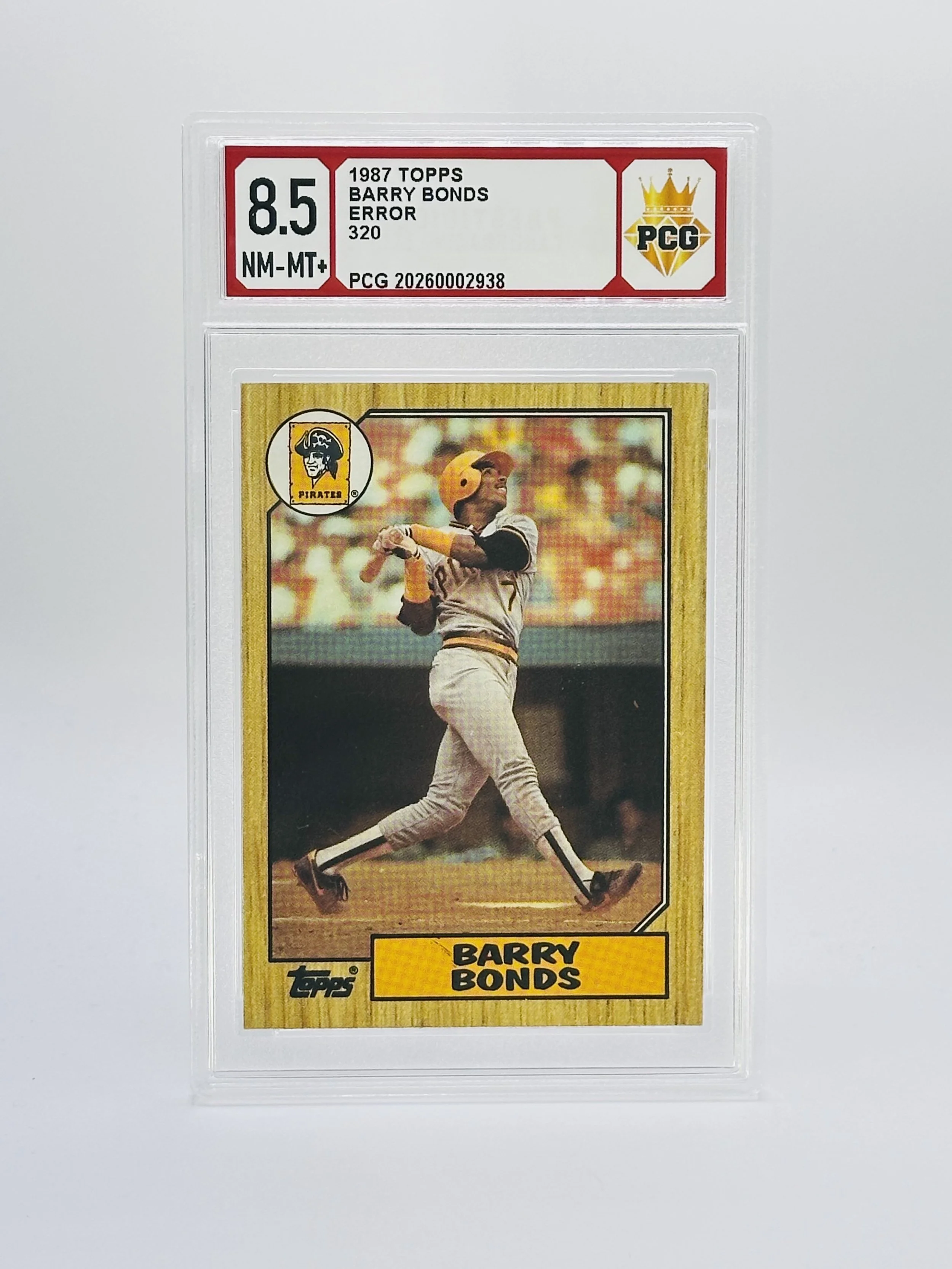 #20260002938 1987 BARRY BONDS 8.5 NM-MT+