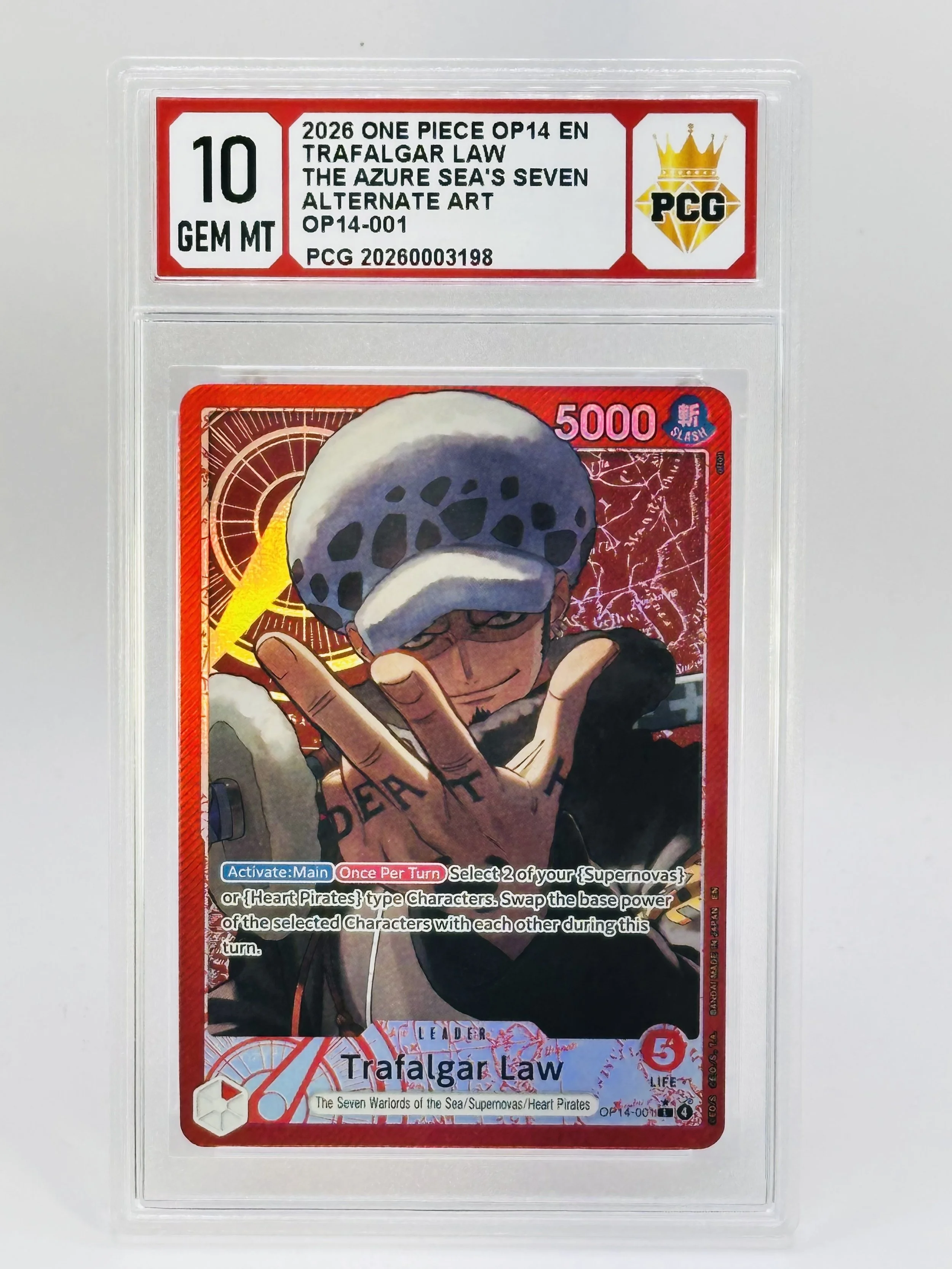 #20260003198 2026 TRAFALGAR LAW 10 GEM MT