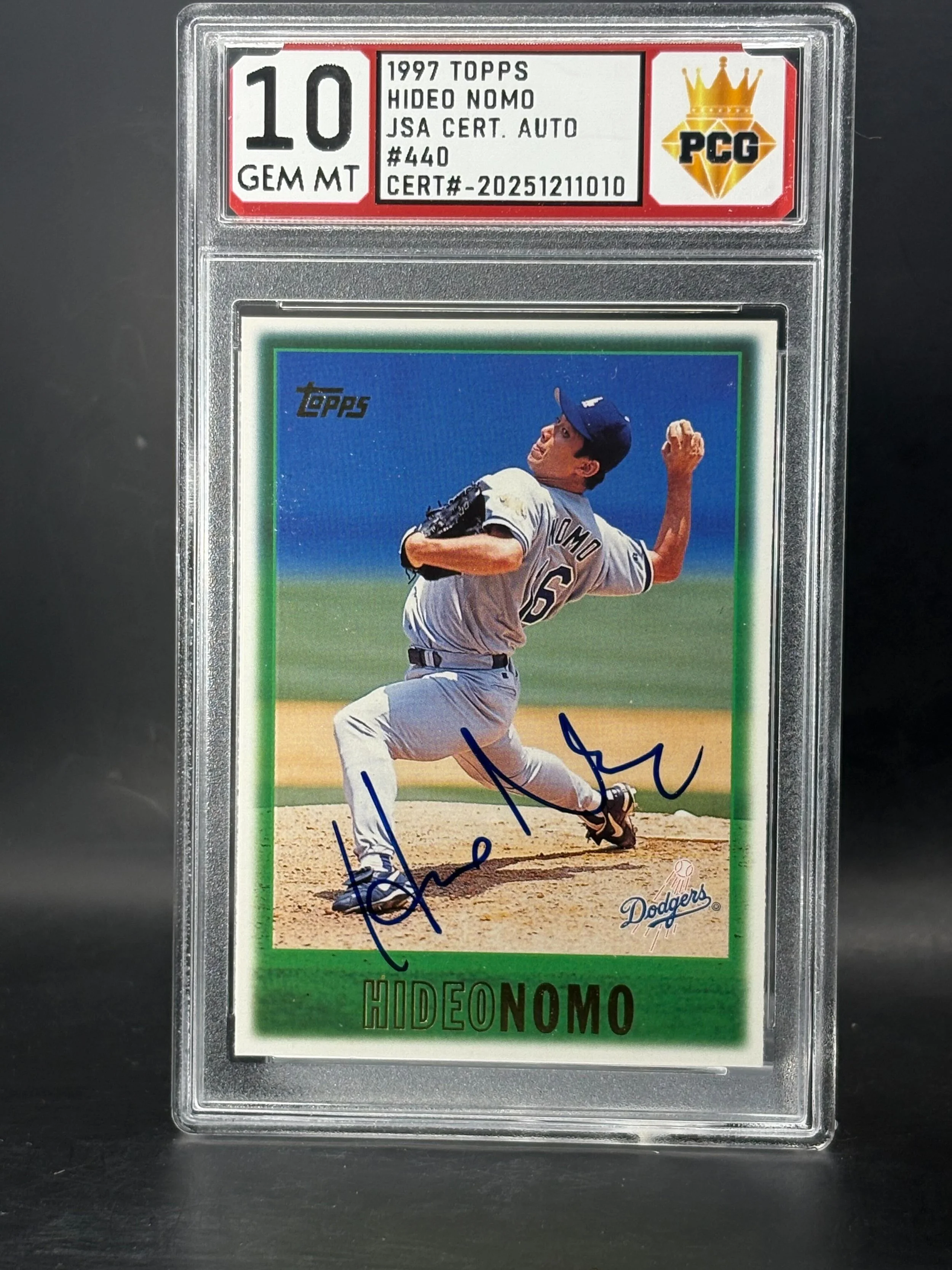#20251211010 Hideo Nomo Auto 10 GEM  MT