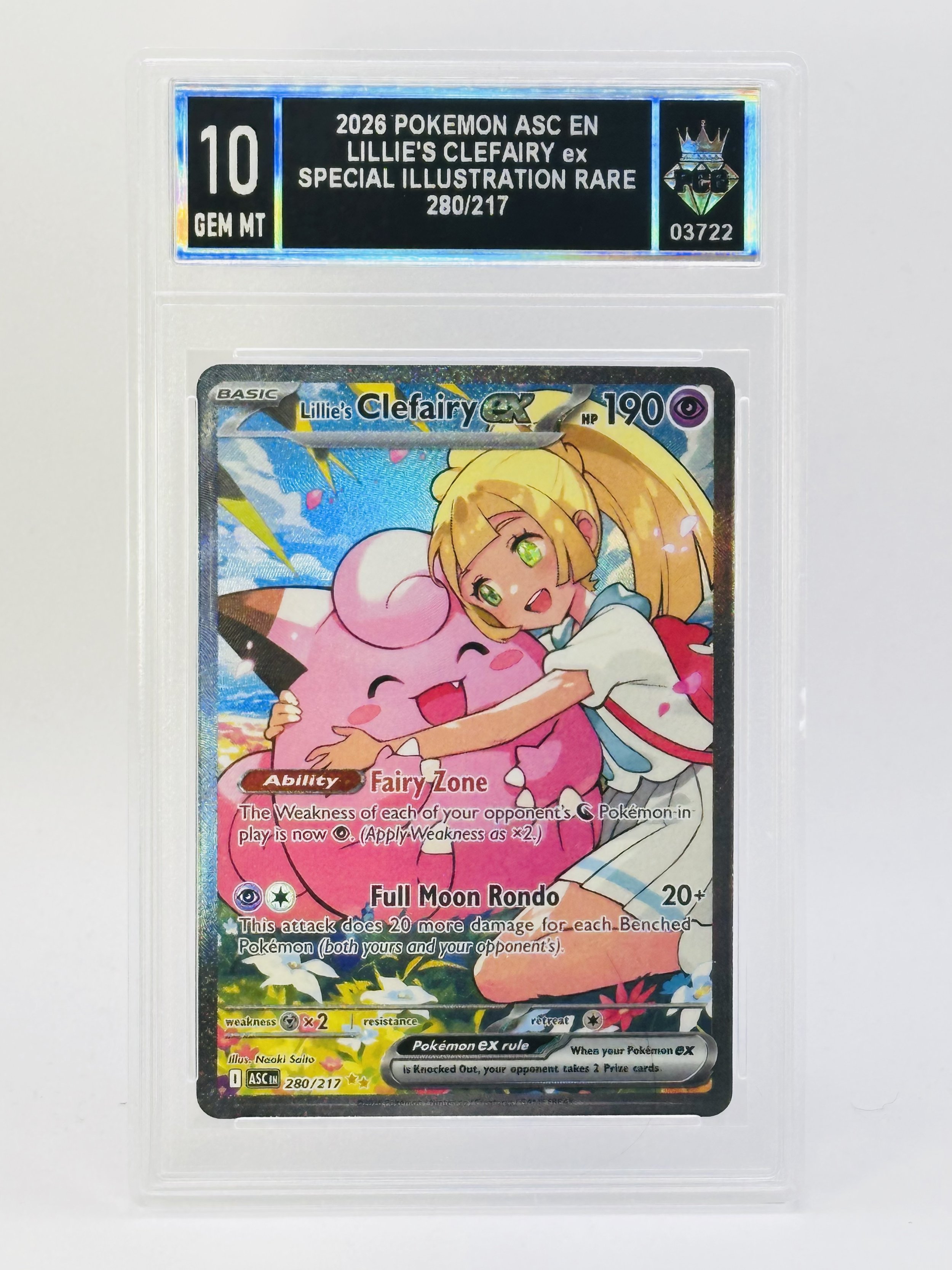 #20260003722 2026 LILLIE'S CLEFAIRY EX 10 GEM MT