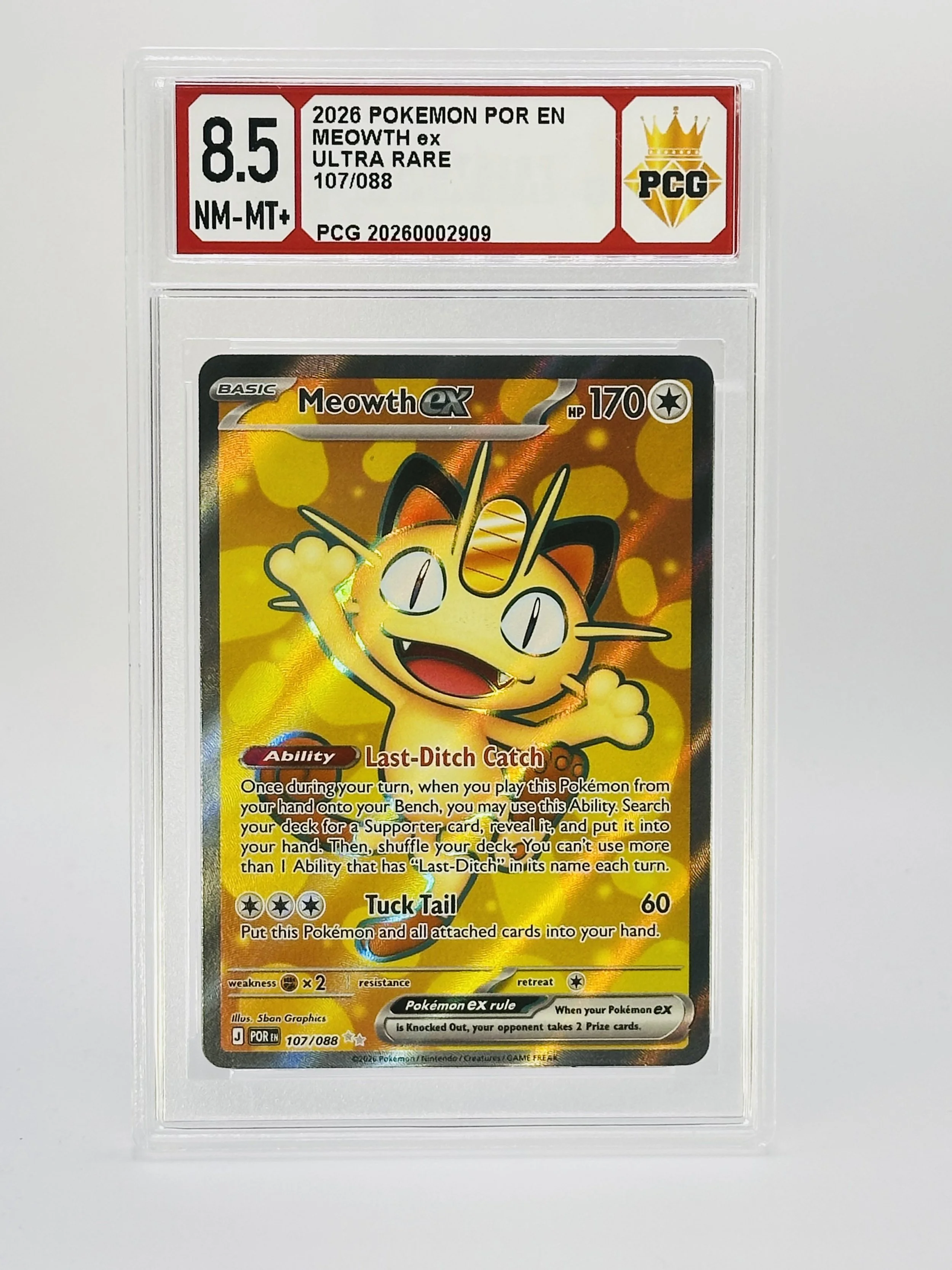 #20260002909 2026 MEOWTH 8.5 NM-MT+