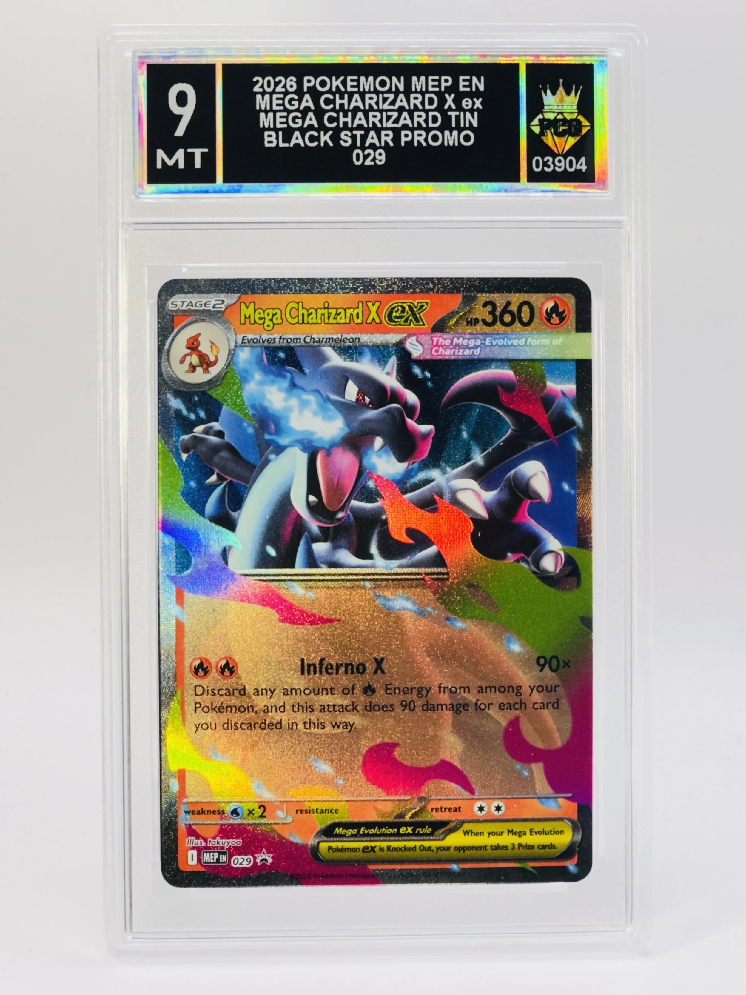 #20260003904 2026 MEGA CHARIZARD X EX 9 MT