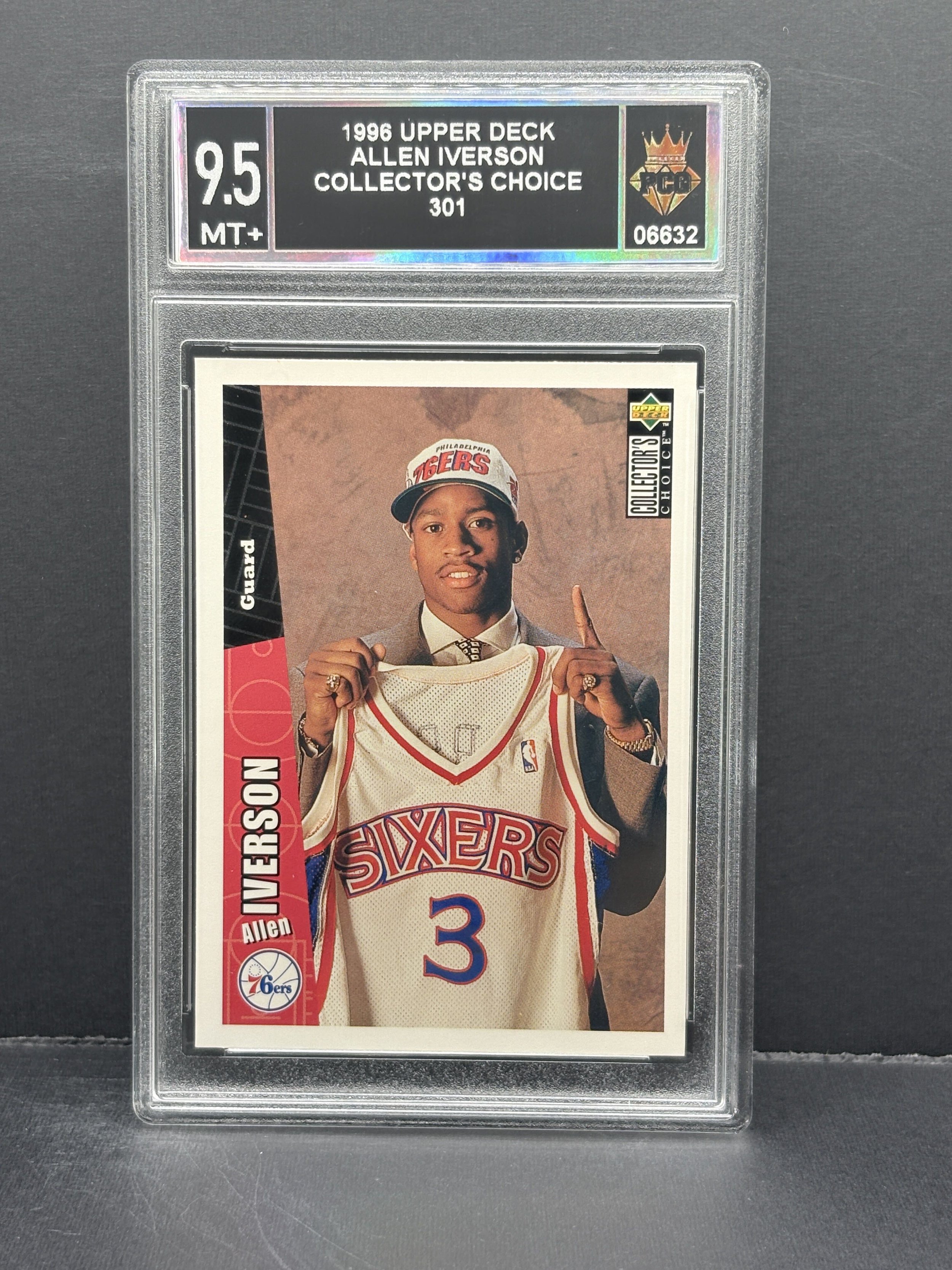 #06632 1996 ALLEN IVERSON 9.5 MT+