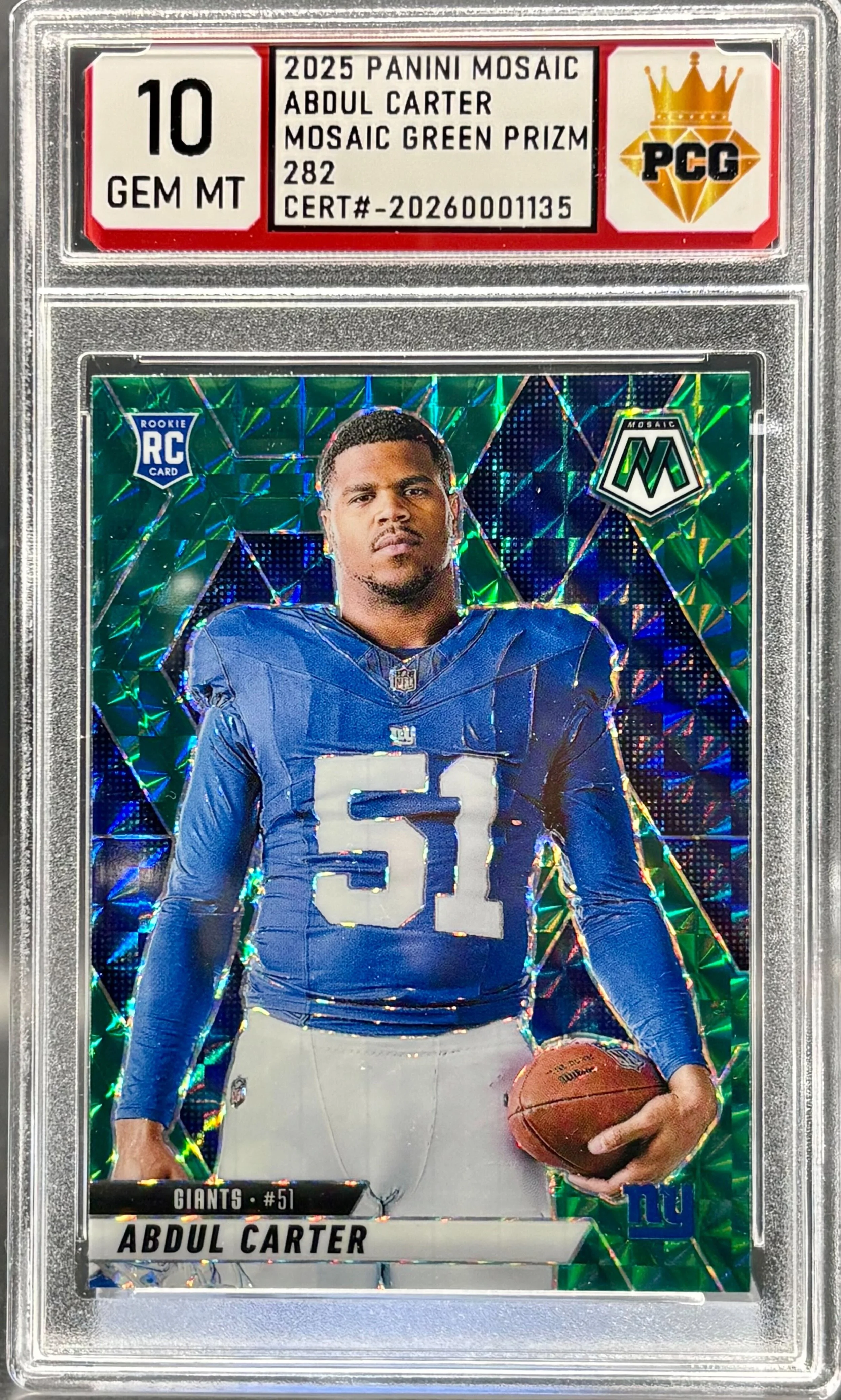 #20260001135 2025 ABDUL CARTER 10 GEM MT