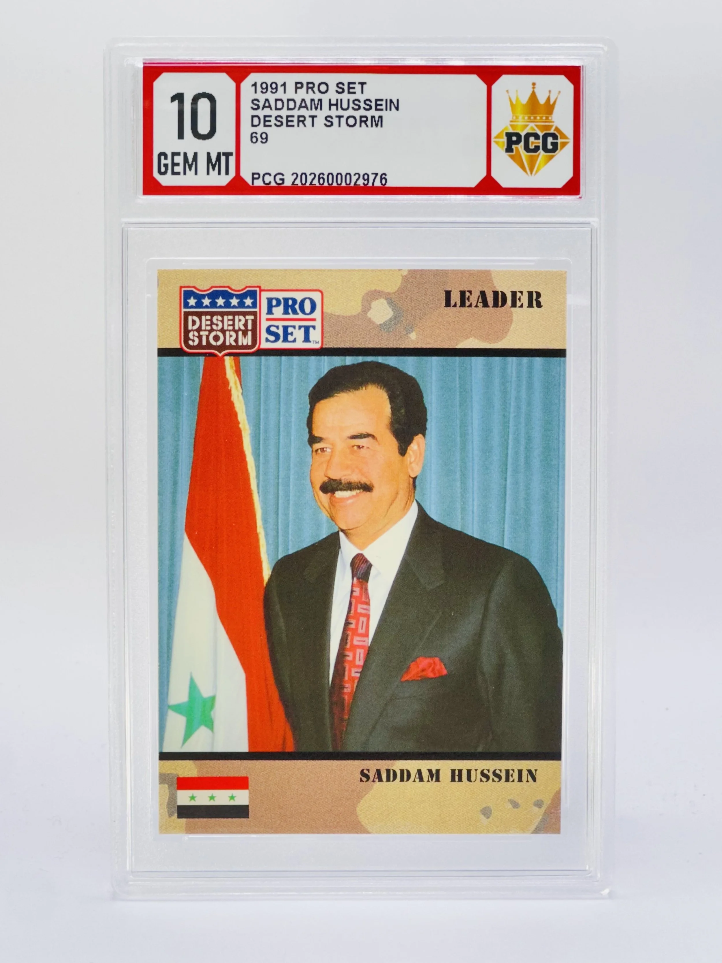 #20260002976 1991 SADDAM HUSSEIN 10 GEM MT