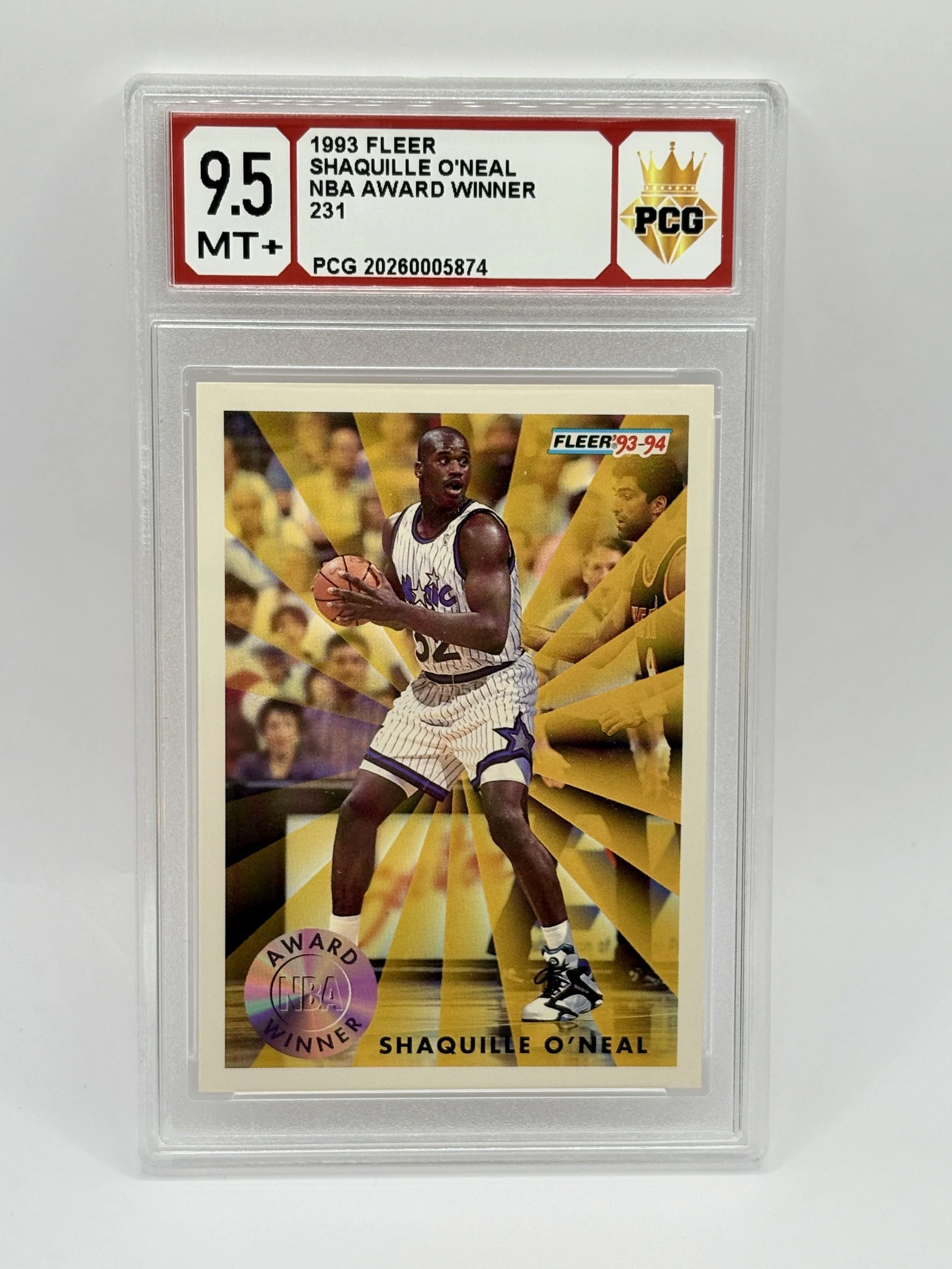 #20260005874 1993 SHAQUILLE O'NEAL 9.5 MT+