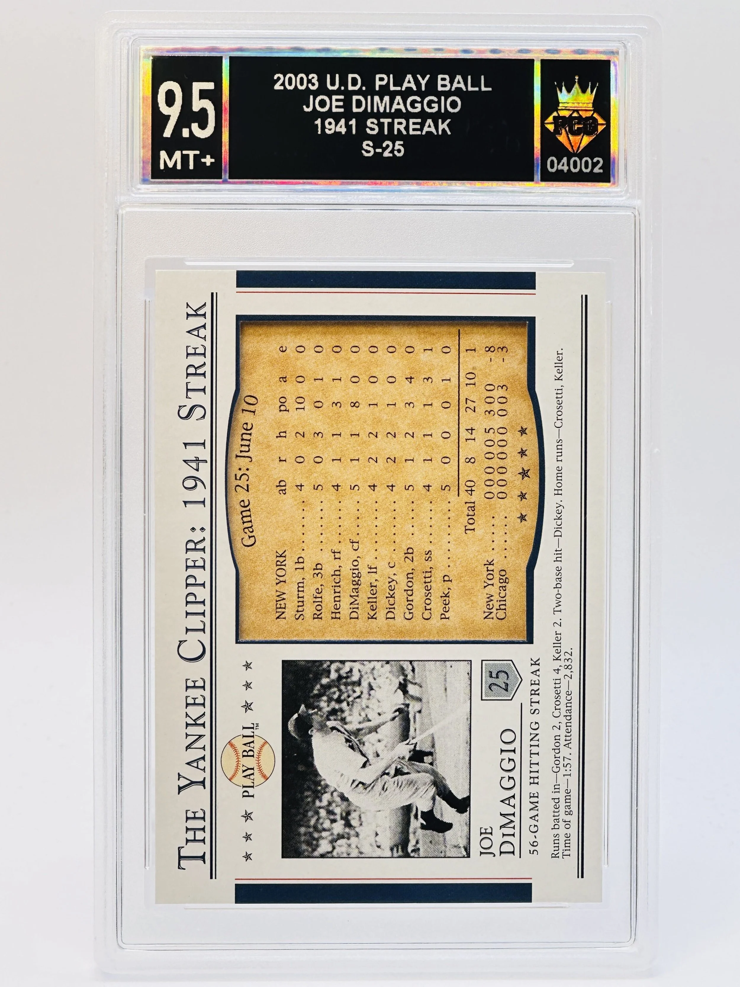 #20260004002 2003 JOE DIMAGGIO 9.5 MT+
