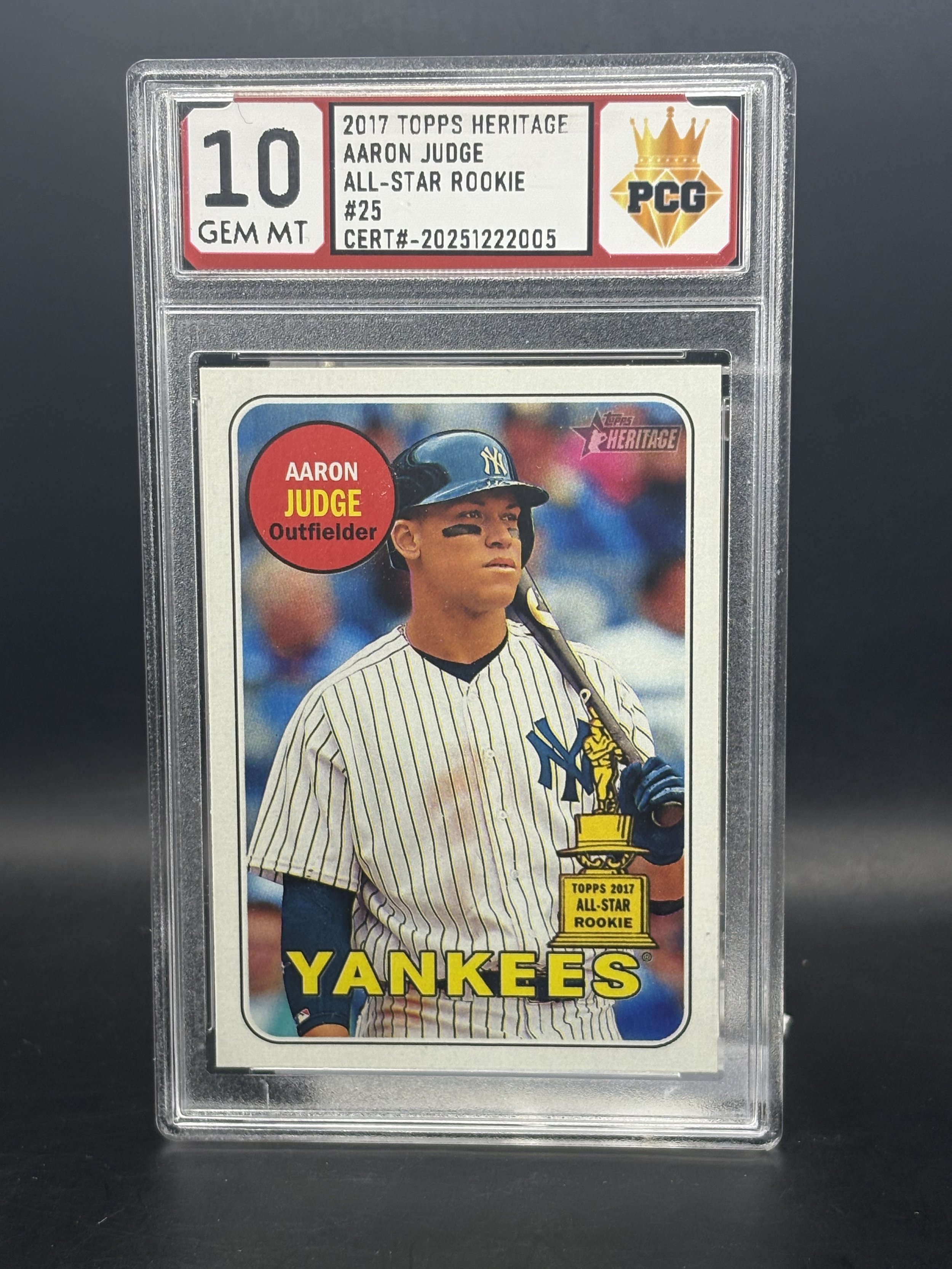 #20251222005 2018 AARON JUDGE 10 GEM MT