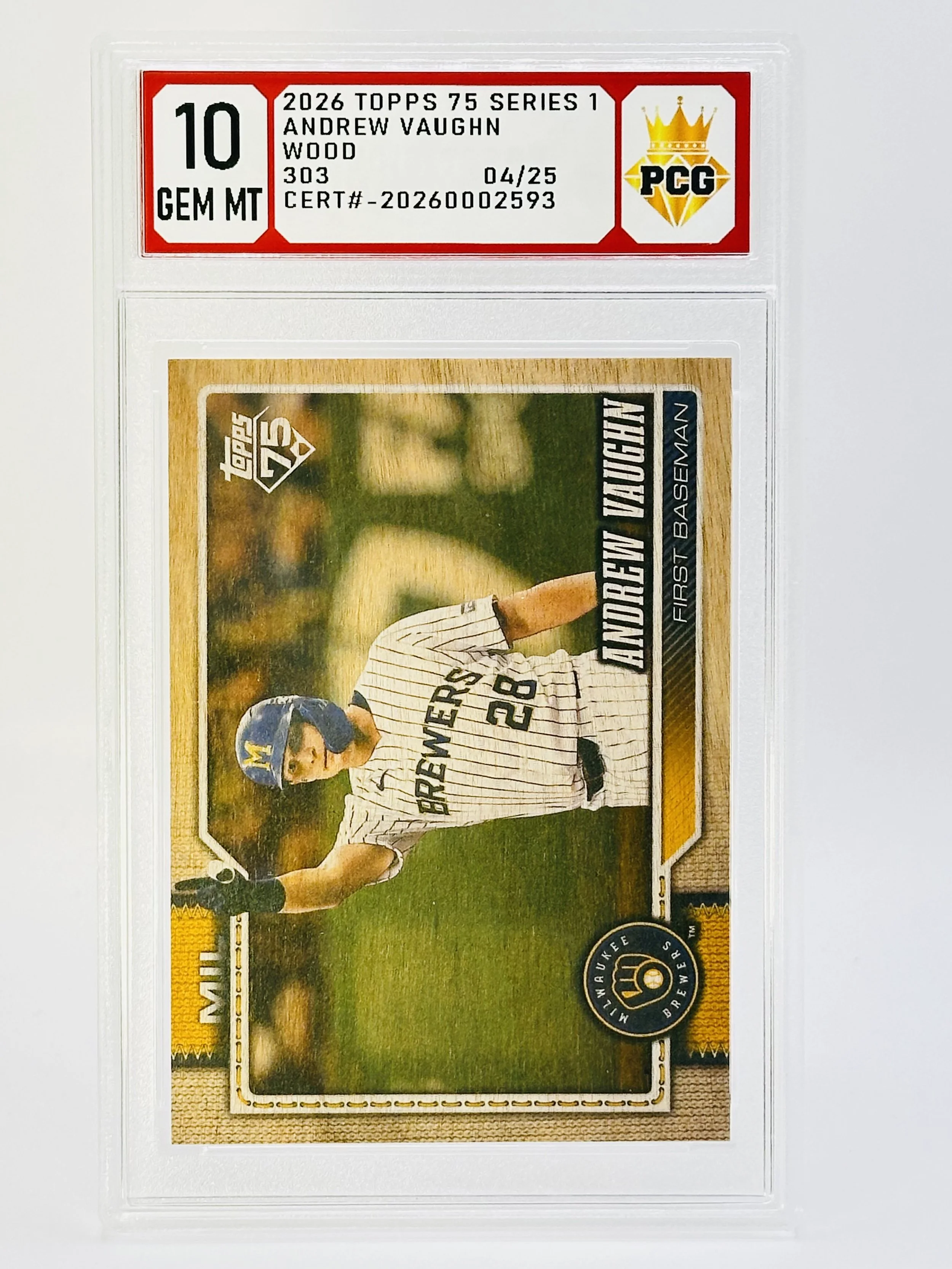 #20260002593 2026 ANDREW VAUGHN WOOD 10 GEM MT
