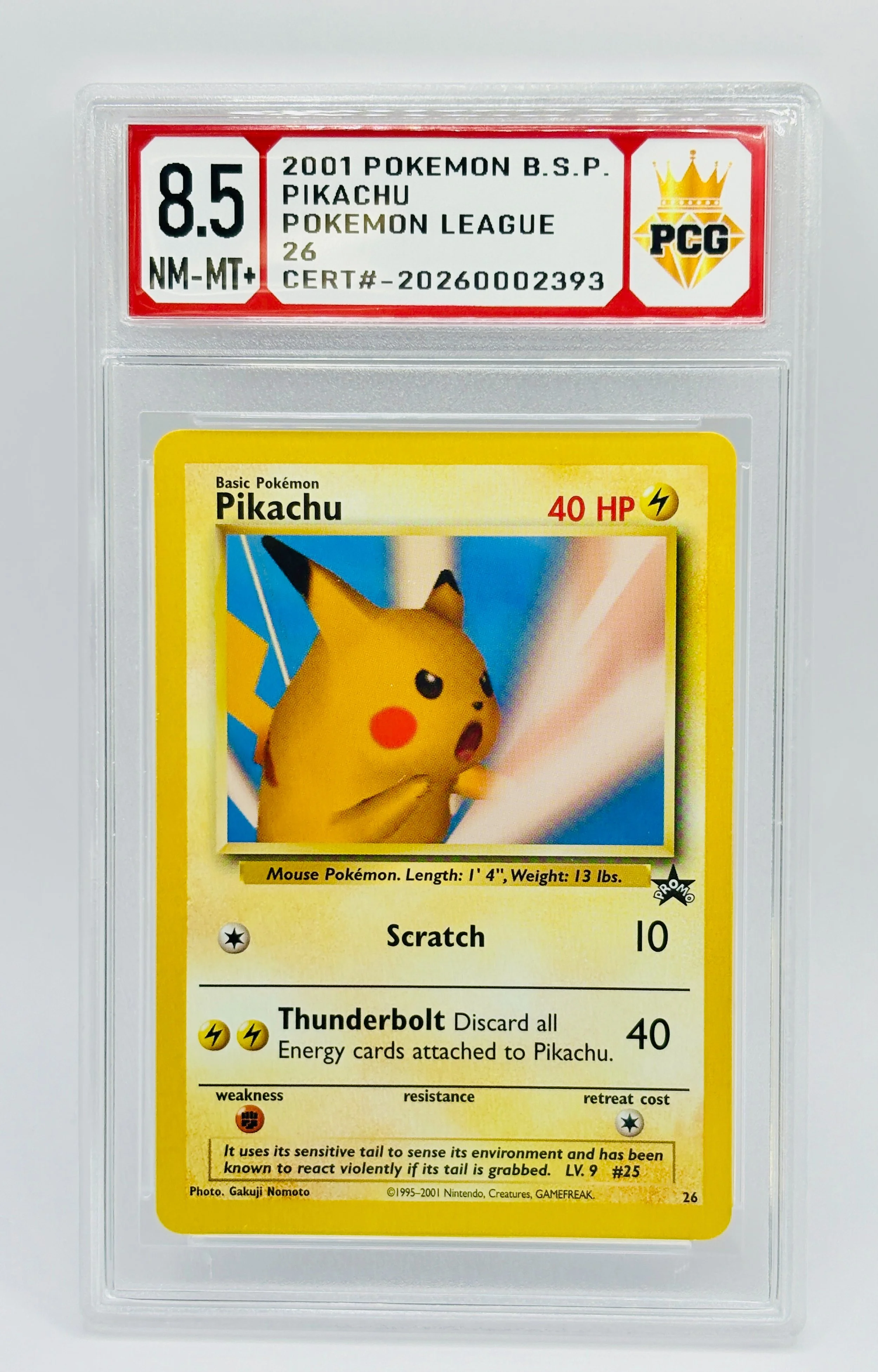 #20260002393 2001 PIKACHU 8.5 NM-MT+
