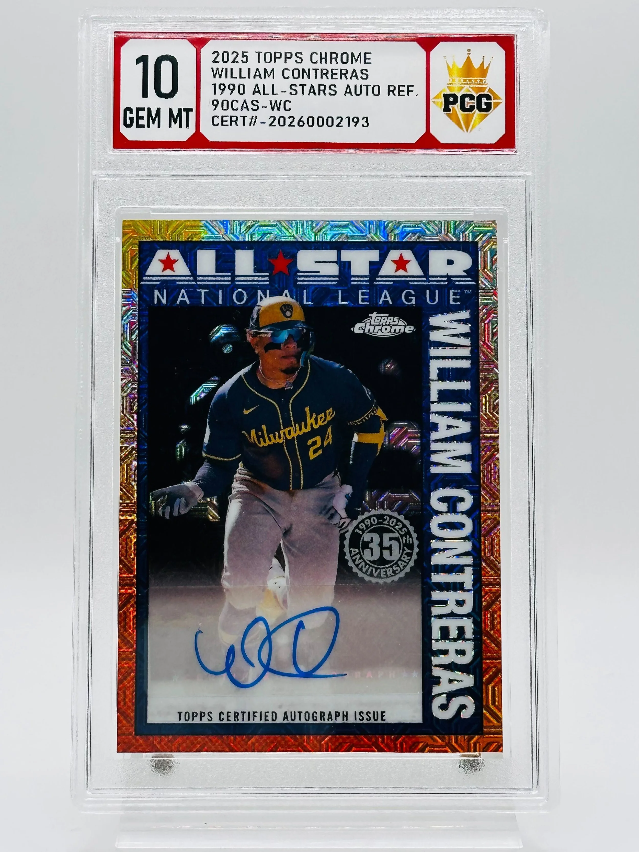 #2006002193 2025 WILLIAM CONTRERAS AUTO 10 GEM MT