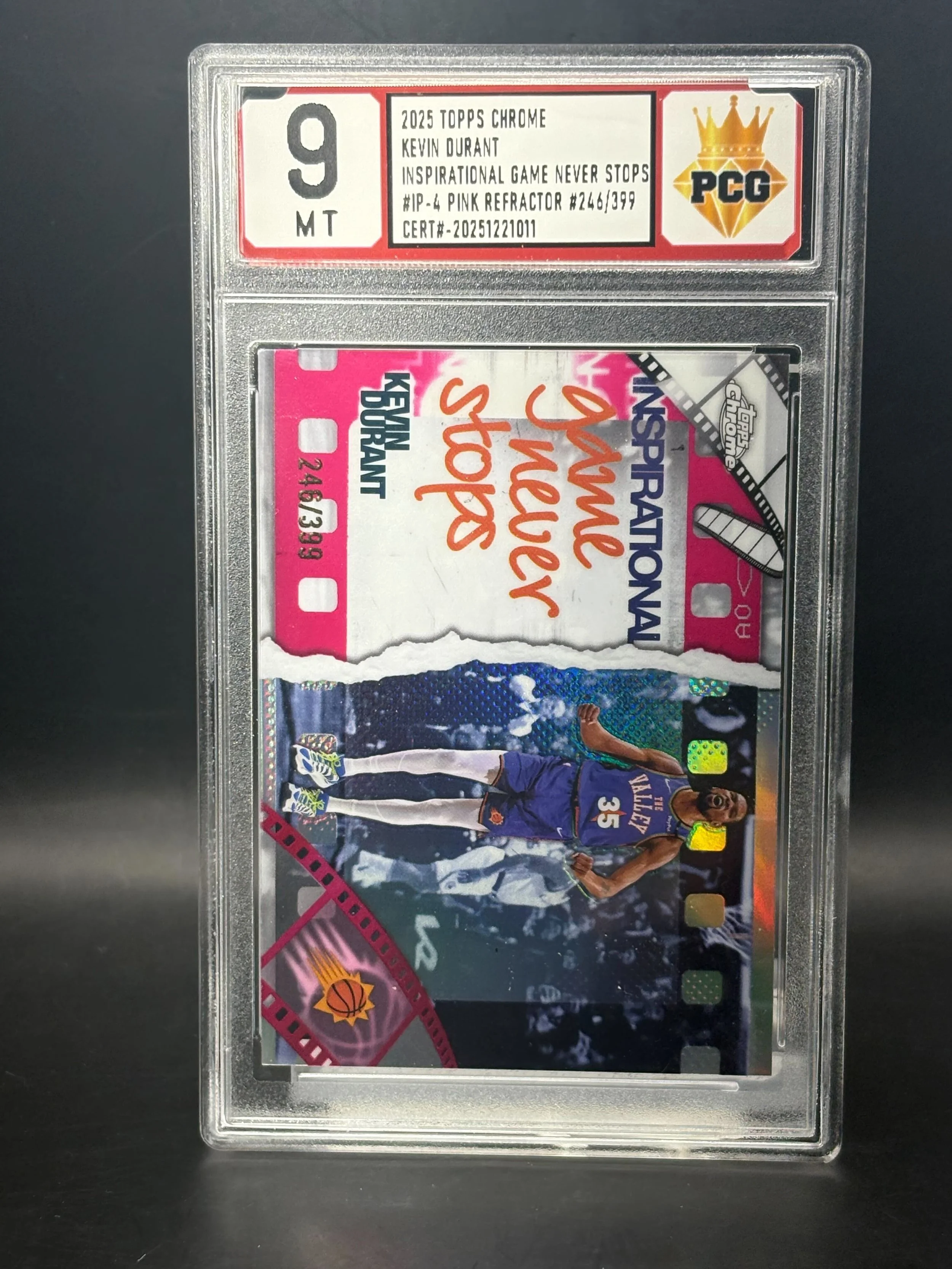 #20251221011 2025 TOPPS CHROME KEVIN DURANT INSPIRATIONAL GAME 9 MT