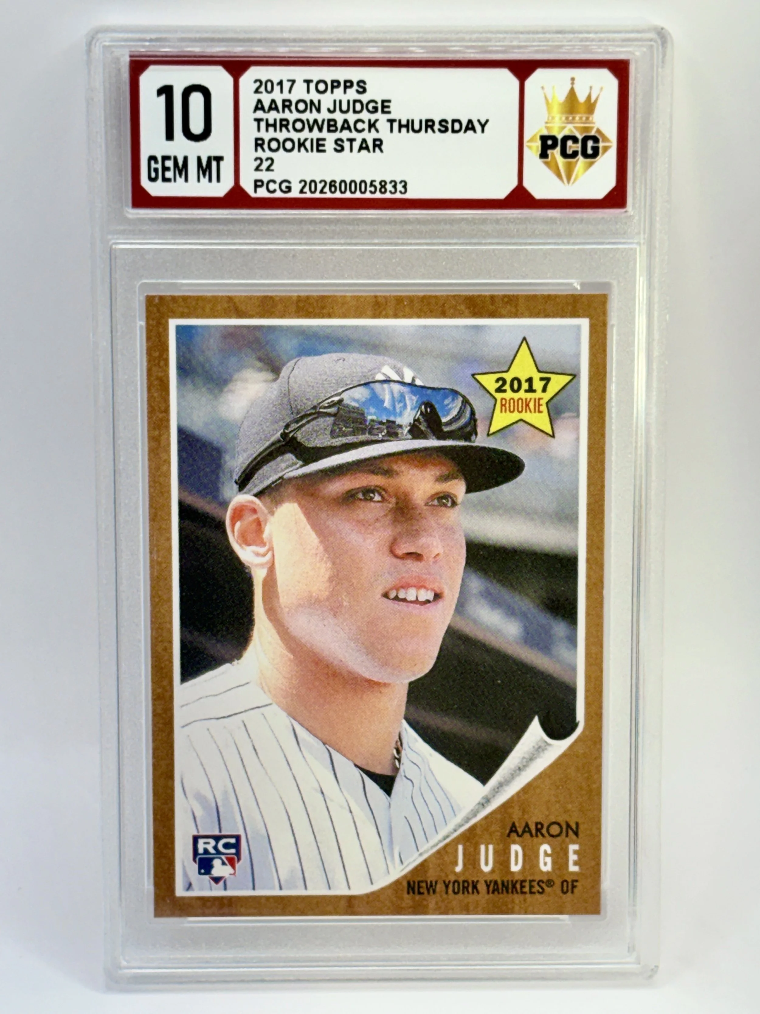 #20260005833 2017 AARON JUDGE RC 10 GEM MT