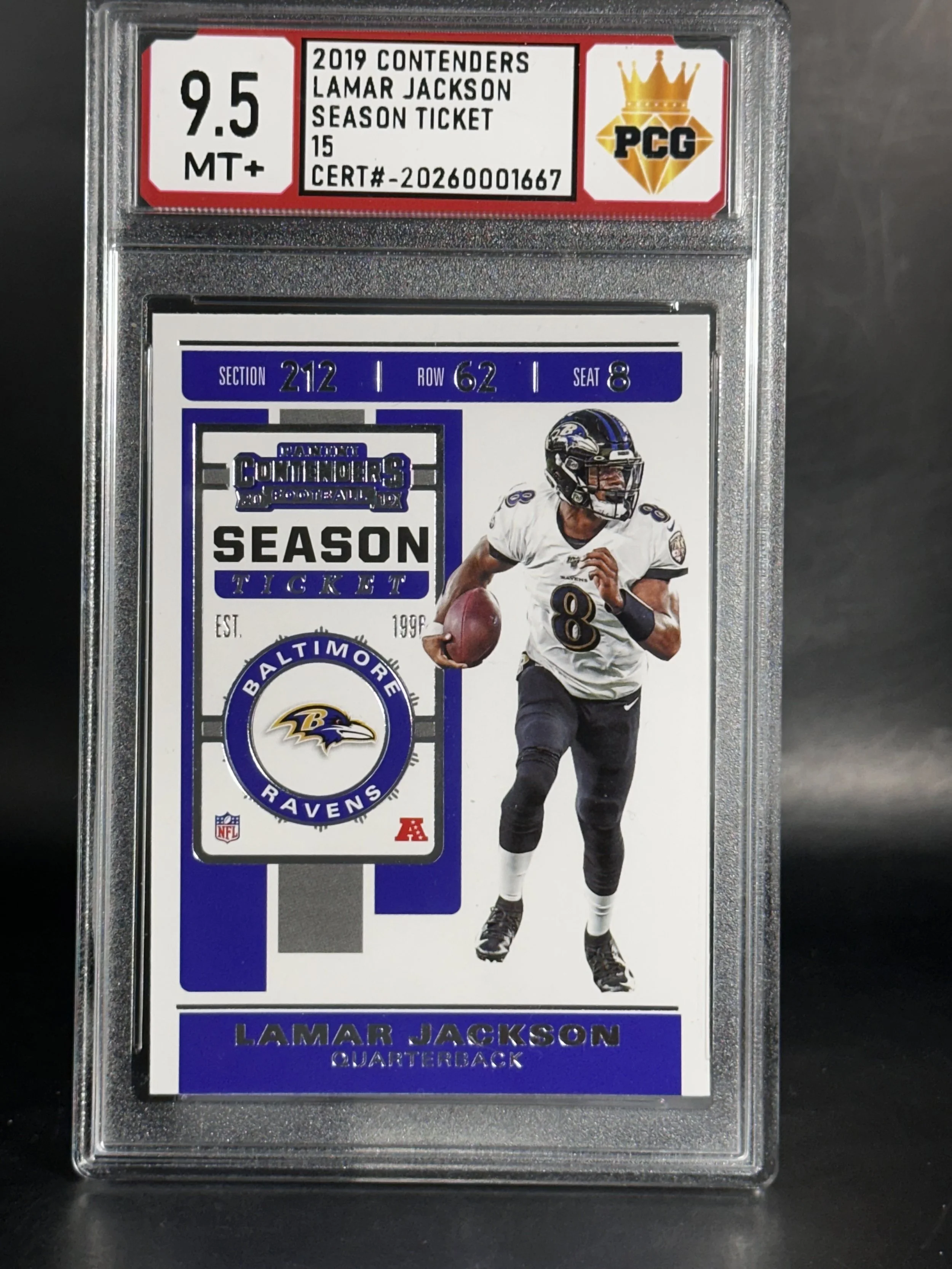 #20260001667 2019 LAMAR JACKSON 9.5 MT+