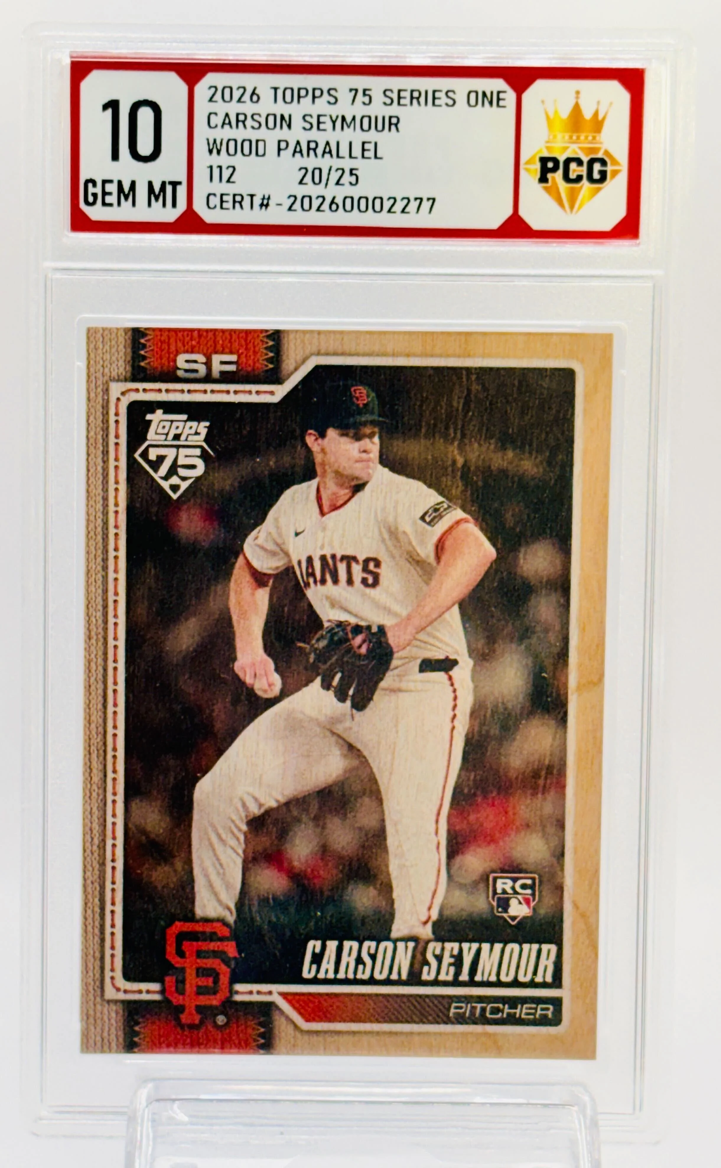 #20260002277 2026 CARSON SEYMOUR RC 10 GEM MT