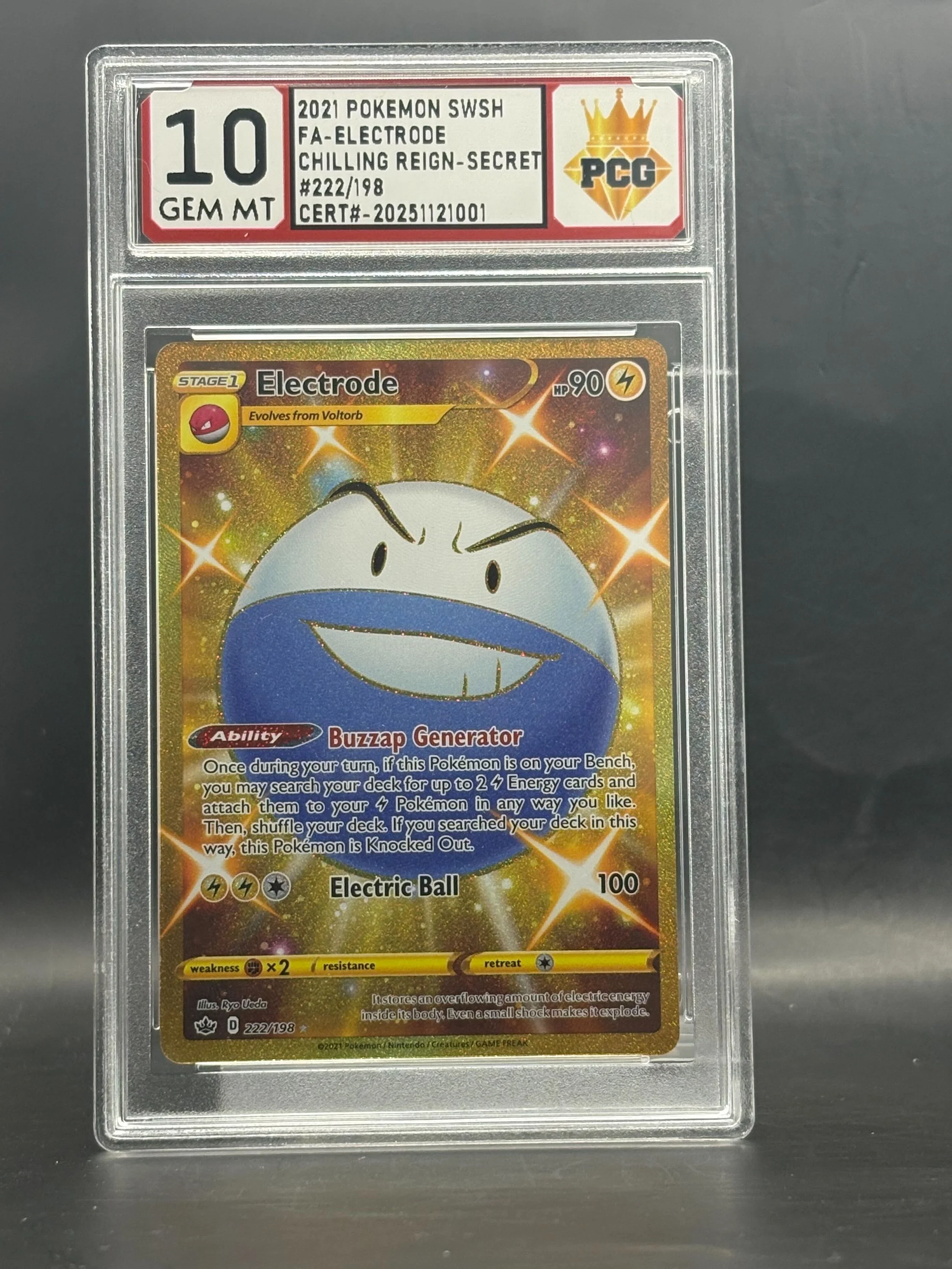#20251121001 2021 POKEMON SWSH FA-ELECTRODE 10 GEM MT