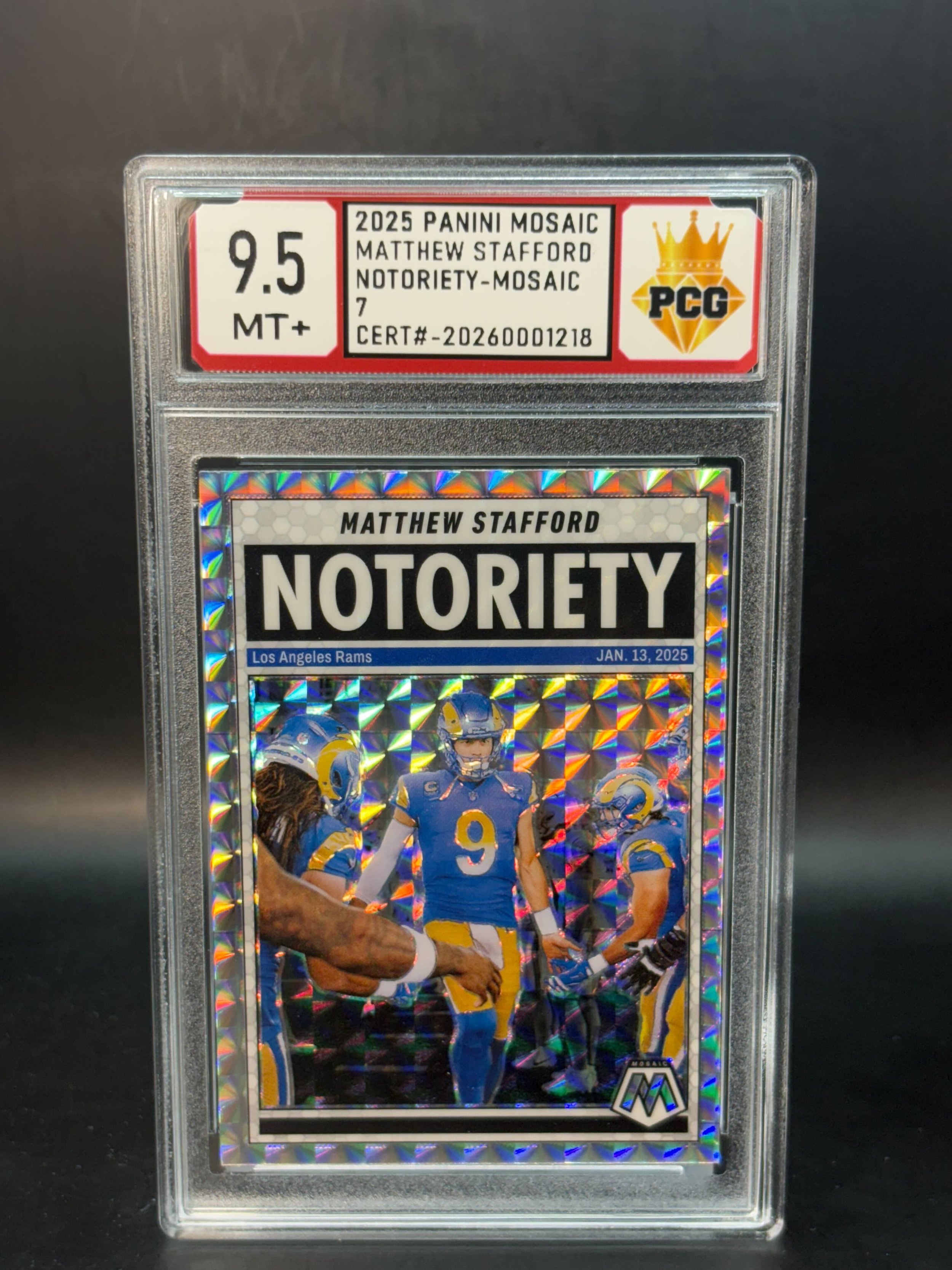 #20260001218 2025 MATTHEW STAFFORD 9.5 MT+