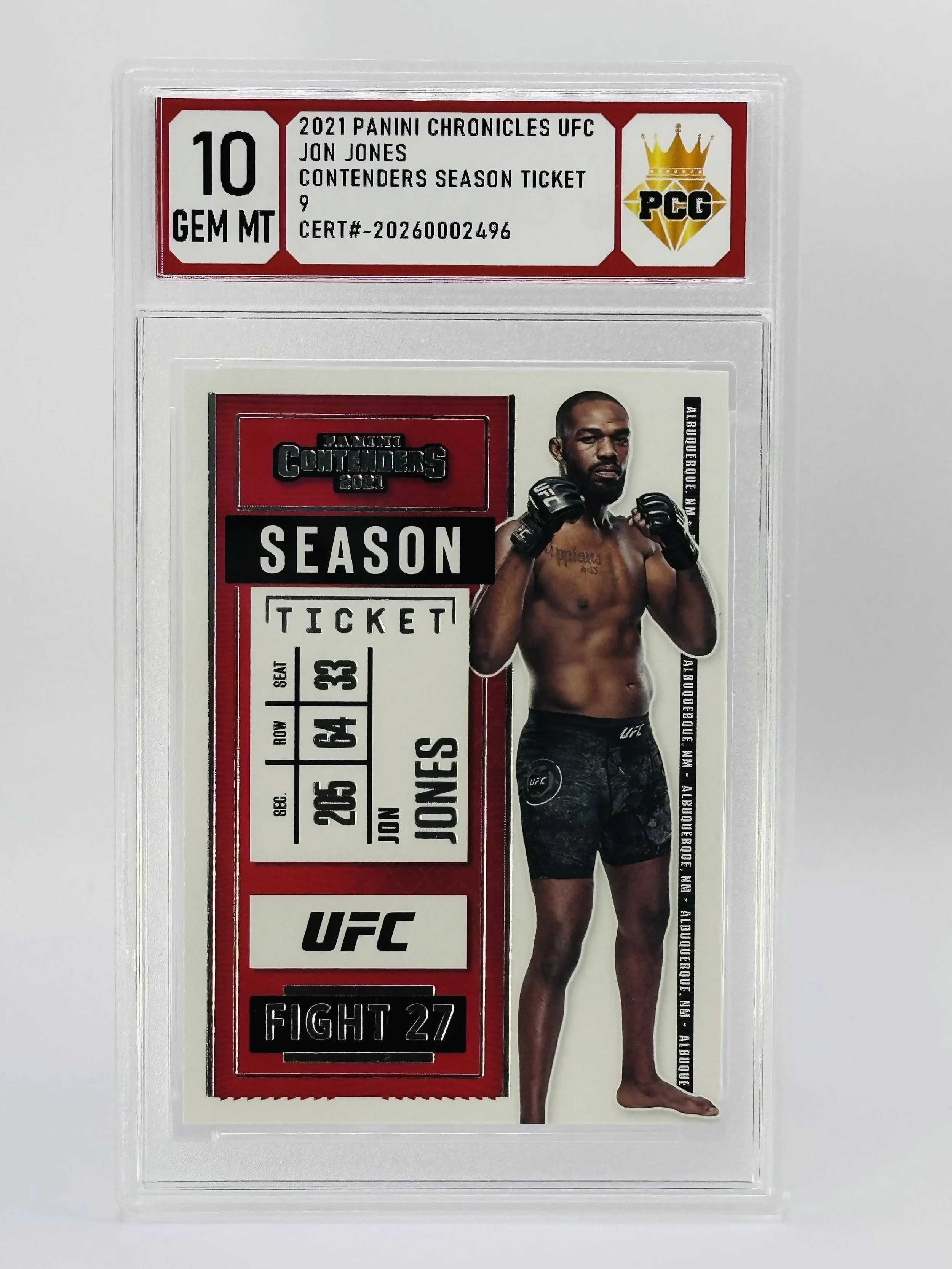 #20260002496 2021 JON JONES 10 GEM MT