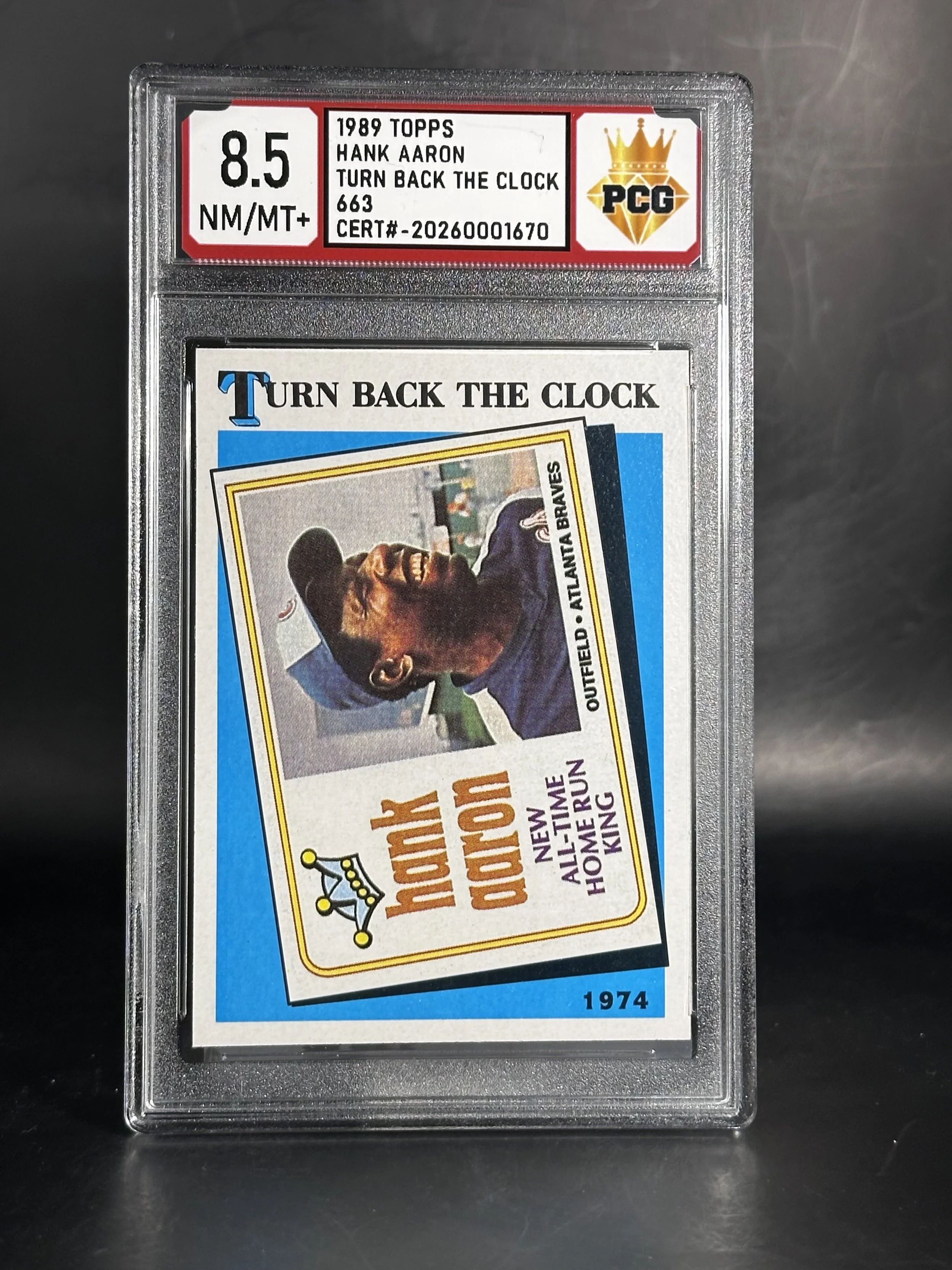#20260001670 1989 HANK AARON 8.5 NM/MT+