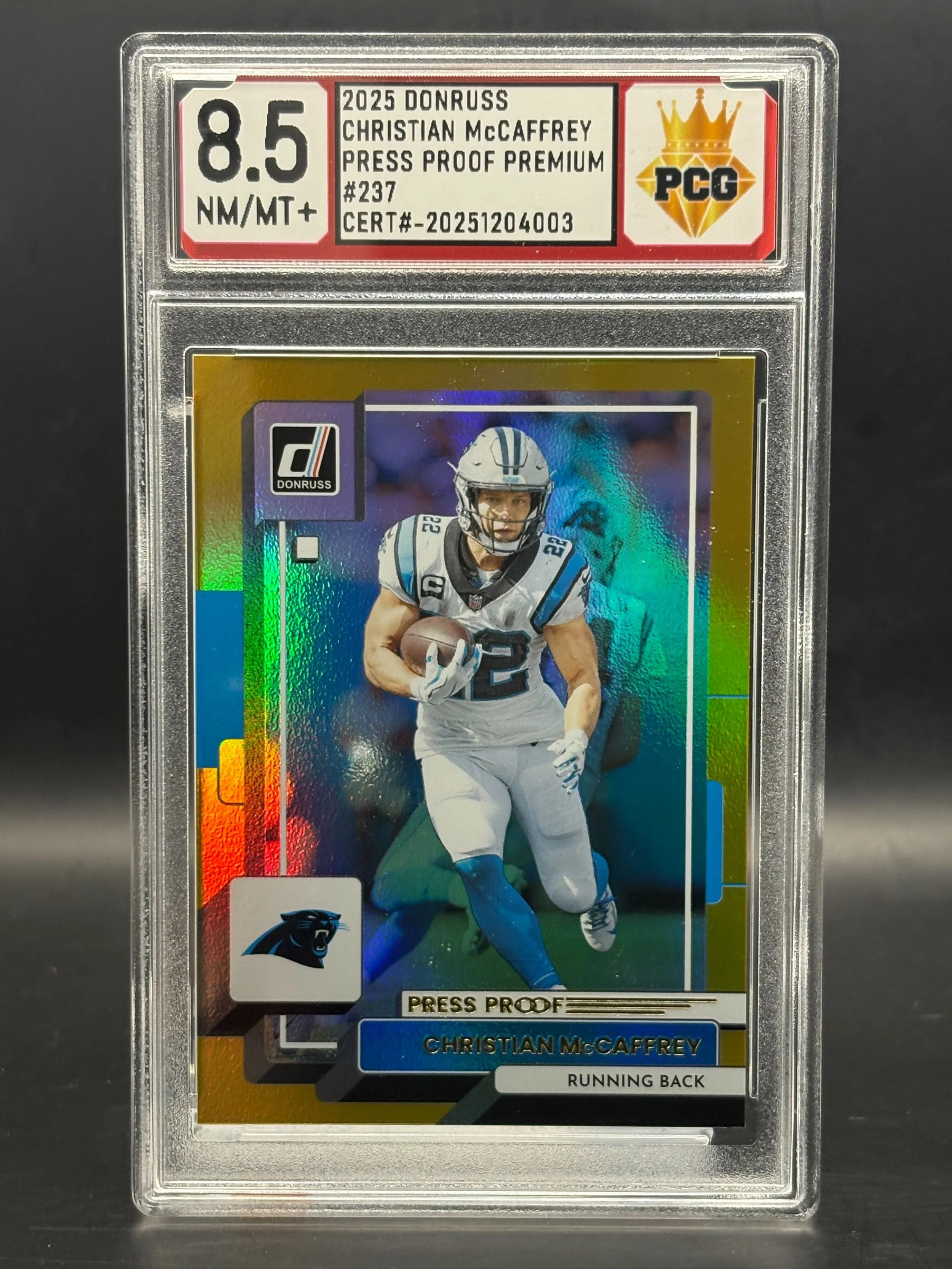 #20251204003 Christian McCaffrey 8.5 NM/MT+