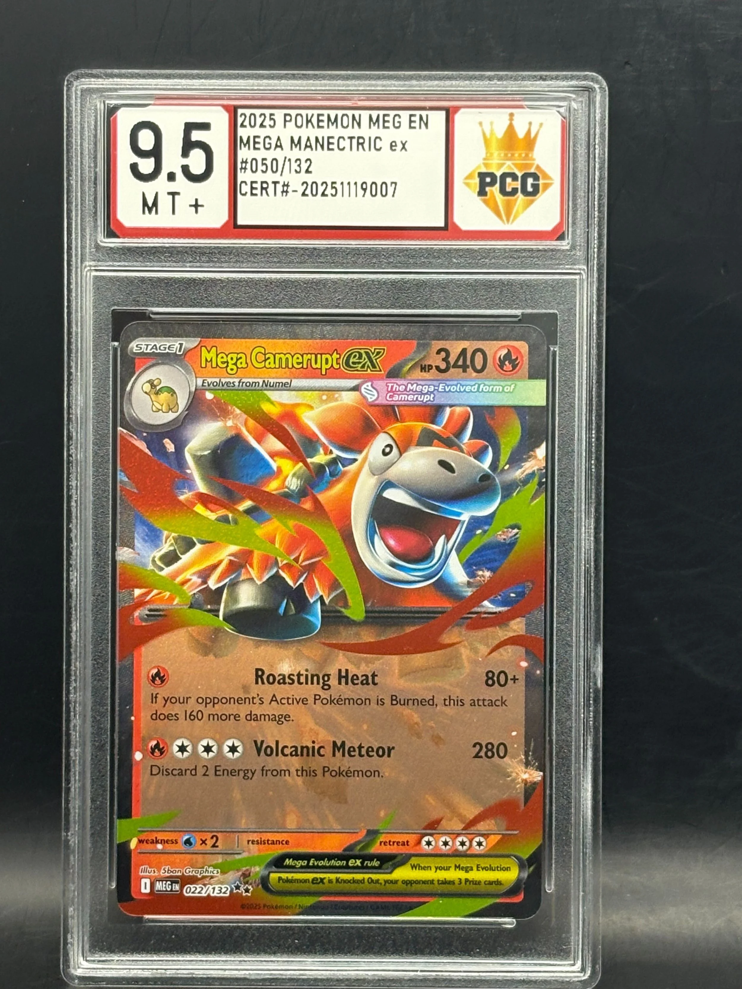 #20251119007 2025 POKEMON MEG EN MEGA MANECTRIC EX #50/132 9.5 MT+