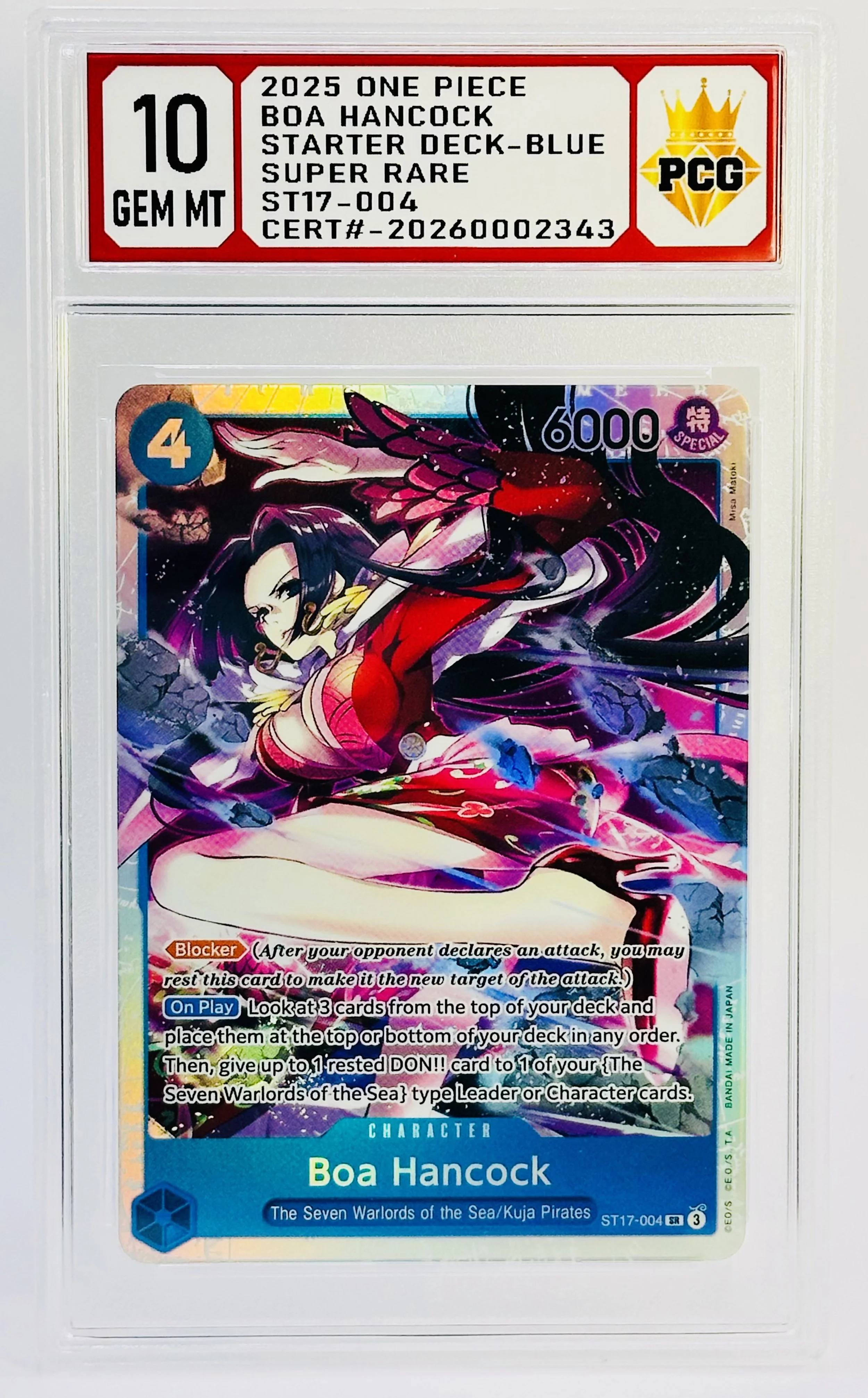 #20260002343 2025 BOA HANCOCK 10 GEM MT