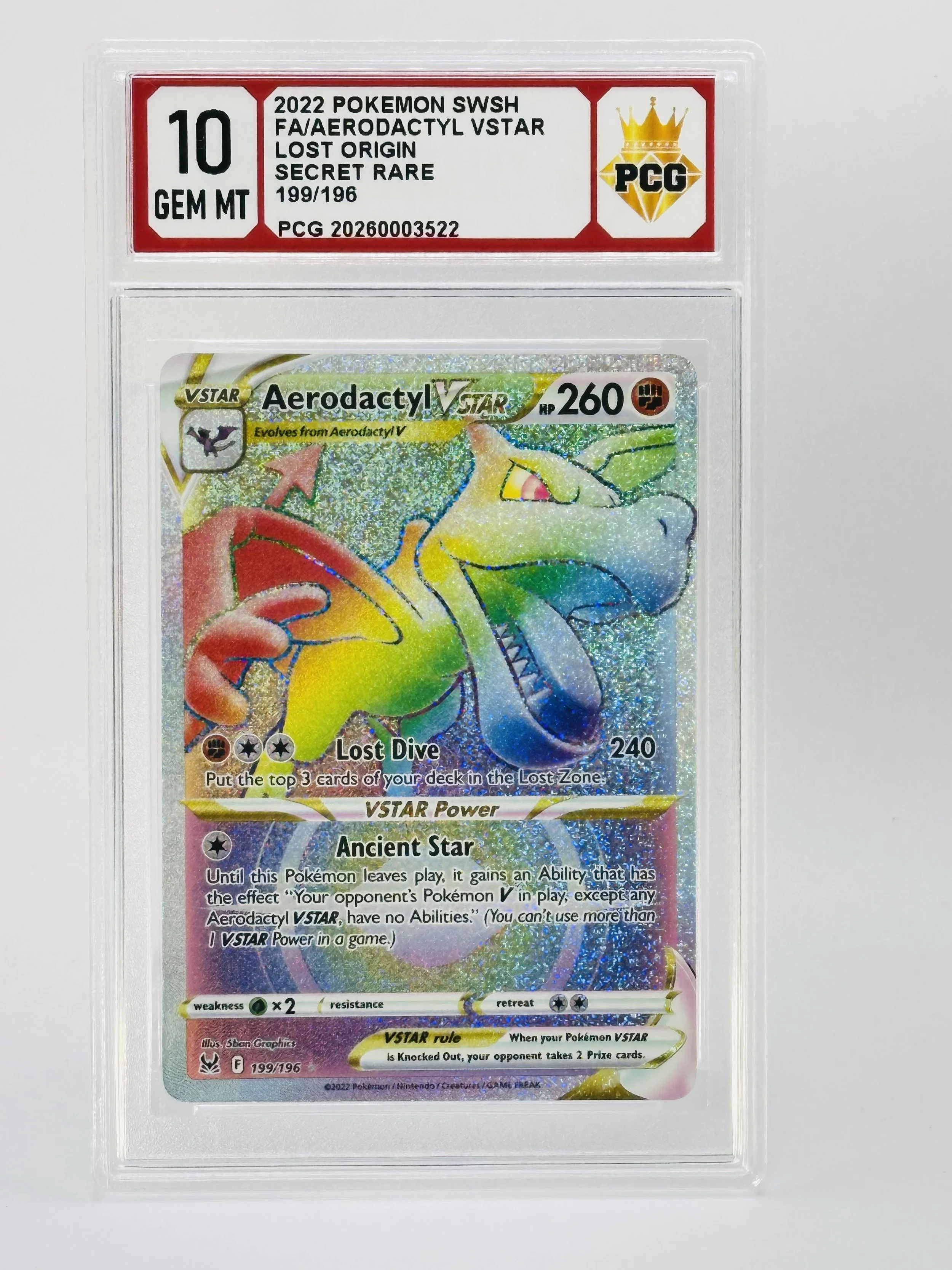 #20260003522 2022 FA/AERODACTYL VSTAR 10 GEM MT