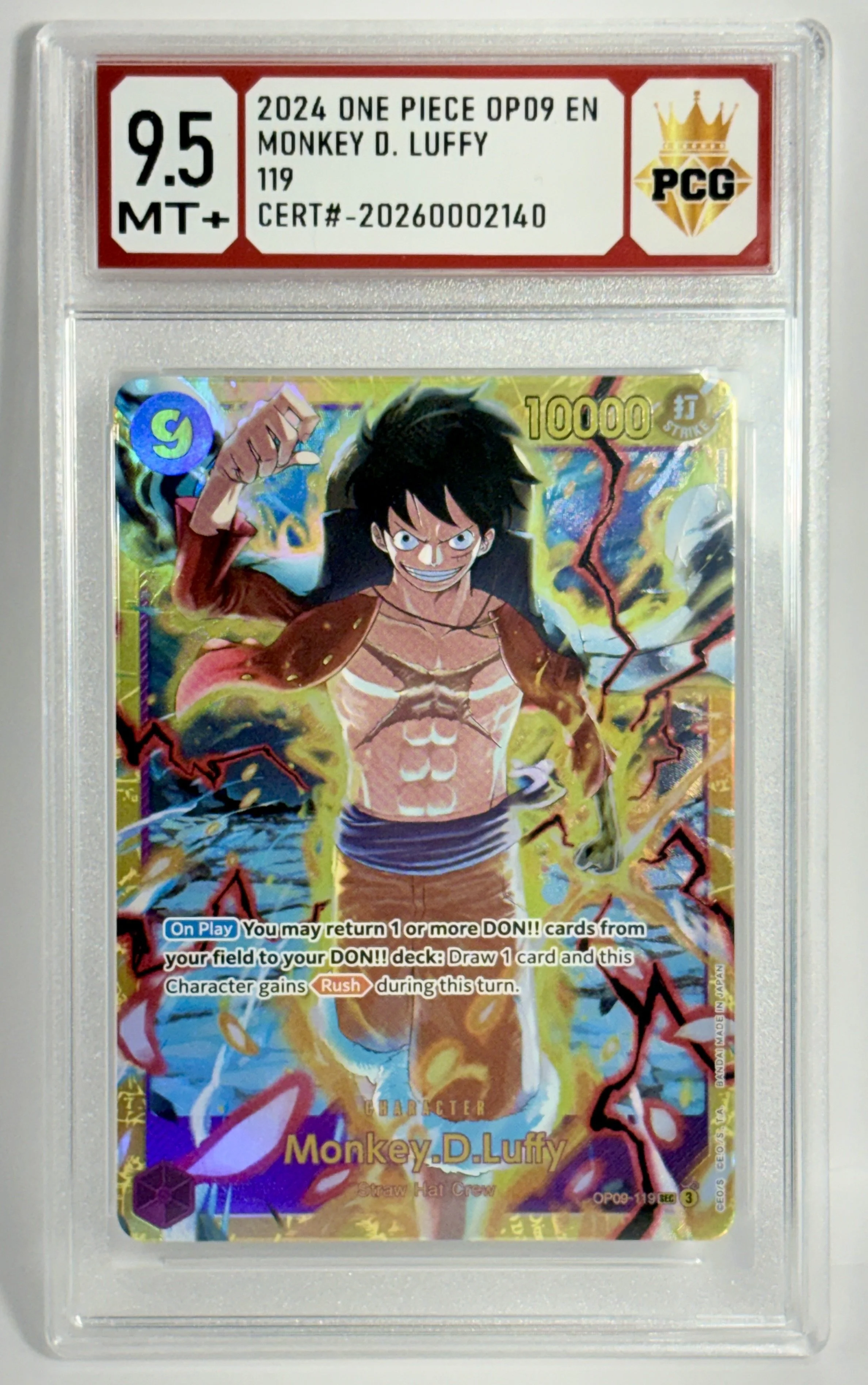 #20260002140 2024 MONKEY D. LUFFY 9.5 MT+