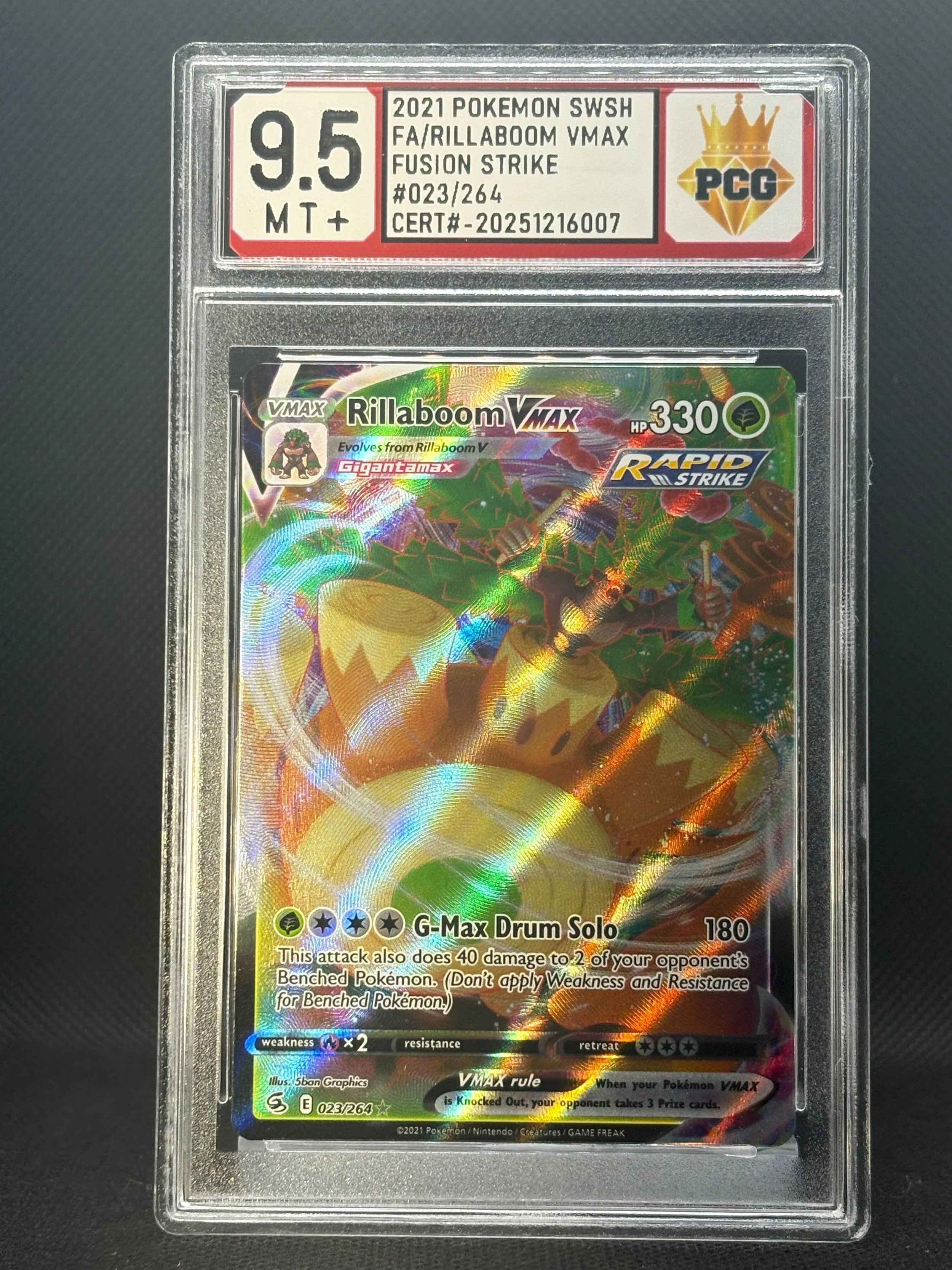 #20251216007 2021 POKEMON SWSH FA/RILLABOOM 9.5MT+